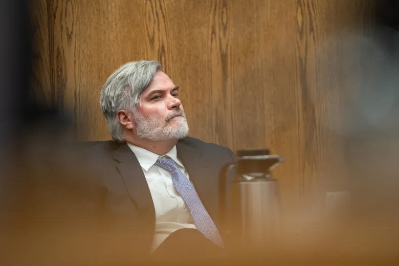 Jay Jerde, the state's special assistant attorney general, listens at a summary judgment hearing for the abortion case in late 2023 in Teton County District Court. He is now leading the change to appeal the judge's decision.