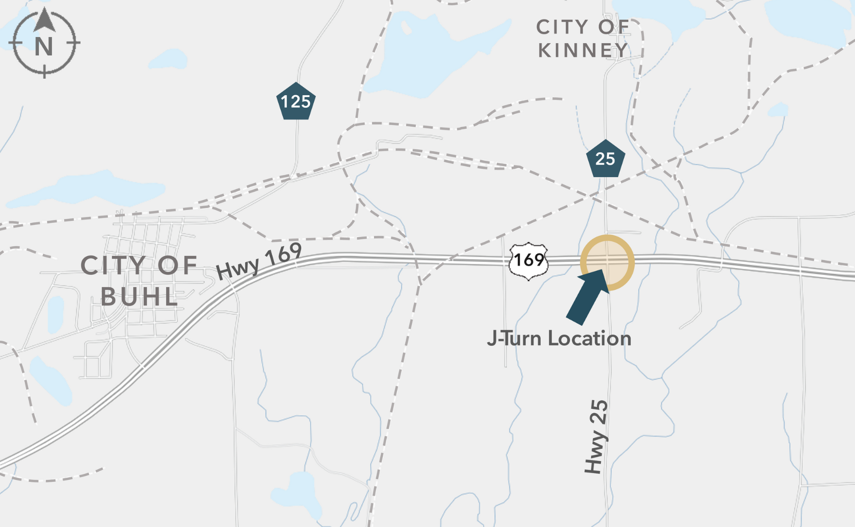 J-turn construction on Hwy 169 near Kinney, Buhl starts Monday | KAXE