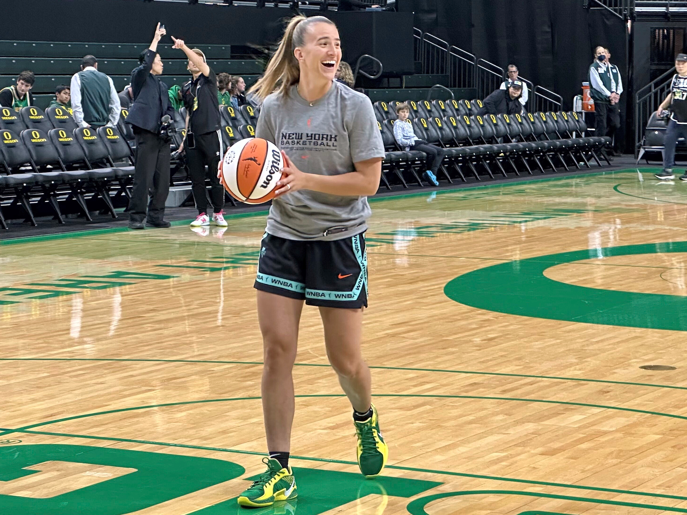 Liberty guard Sabrina Ionescu plays at Oregon for the first time as a pro  in preseason game