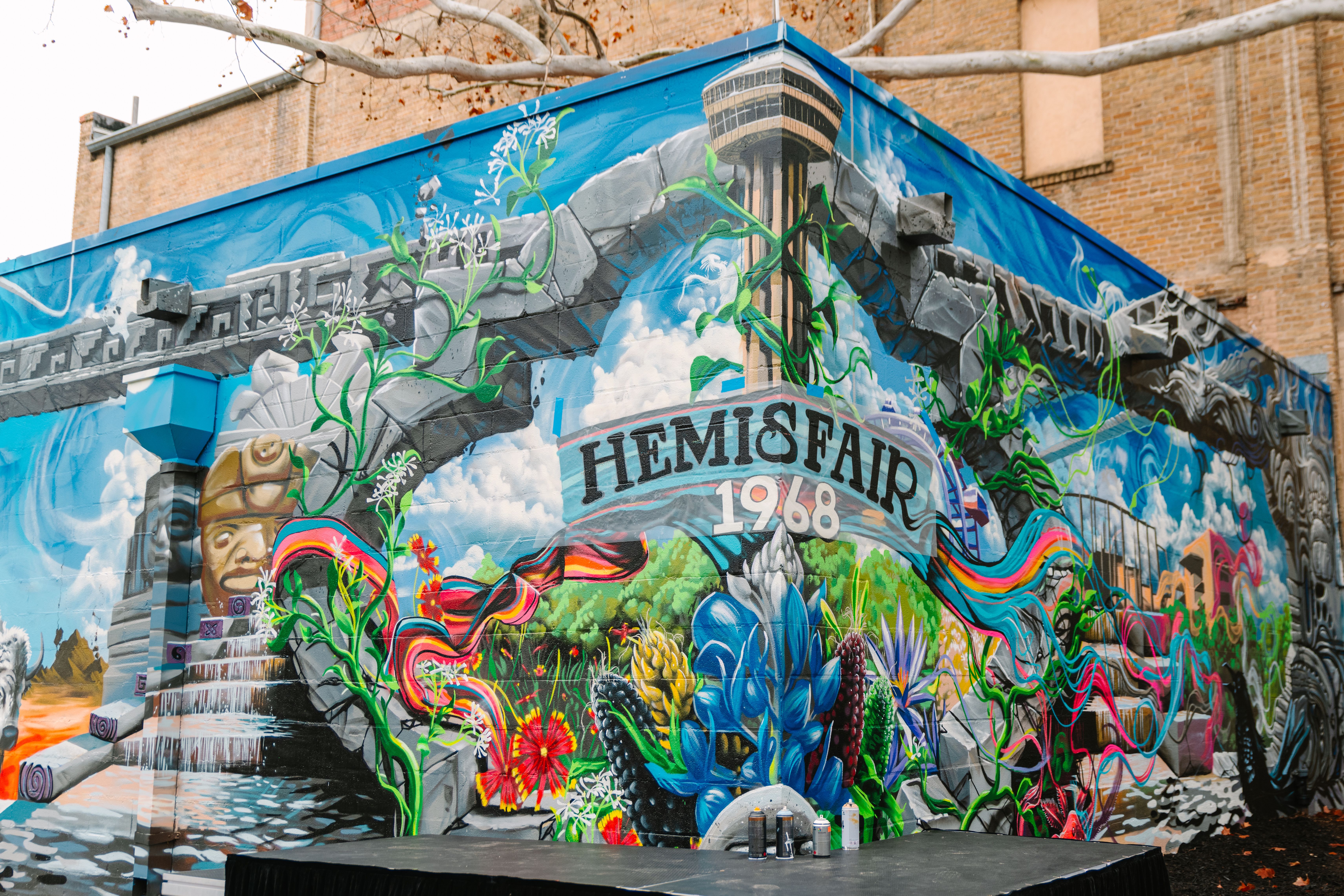 New Hemisfair mural in San Antonio looks at the community's past