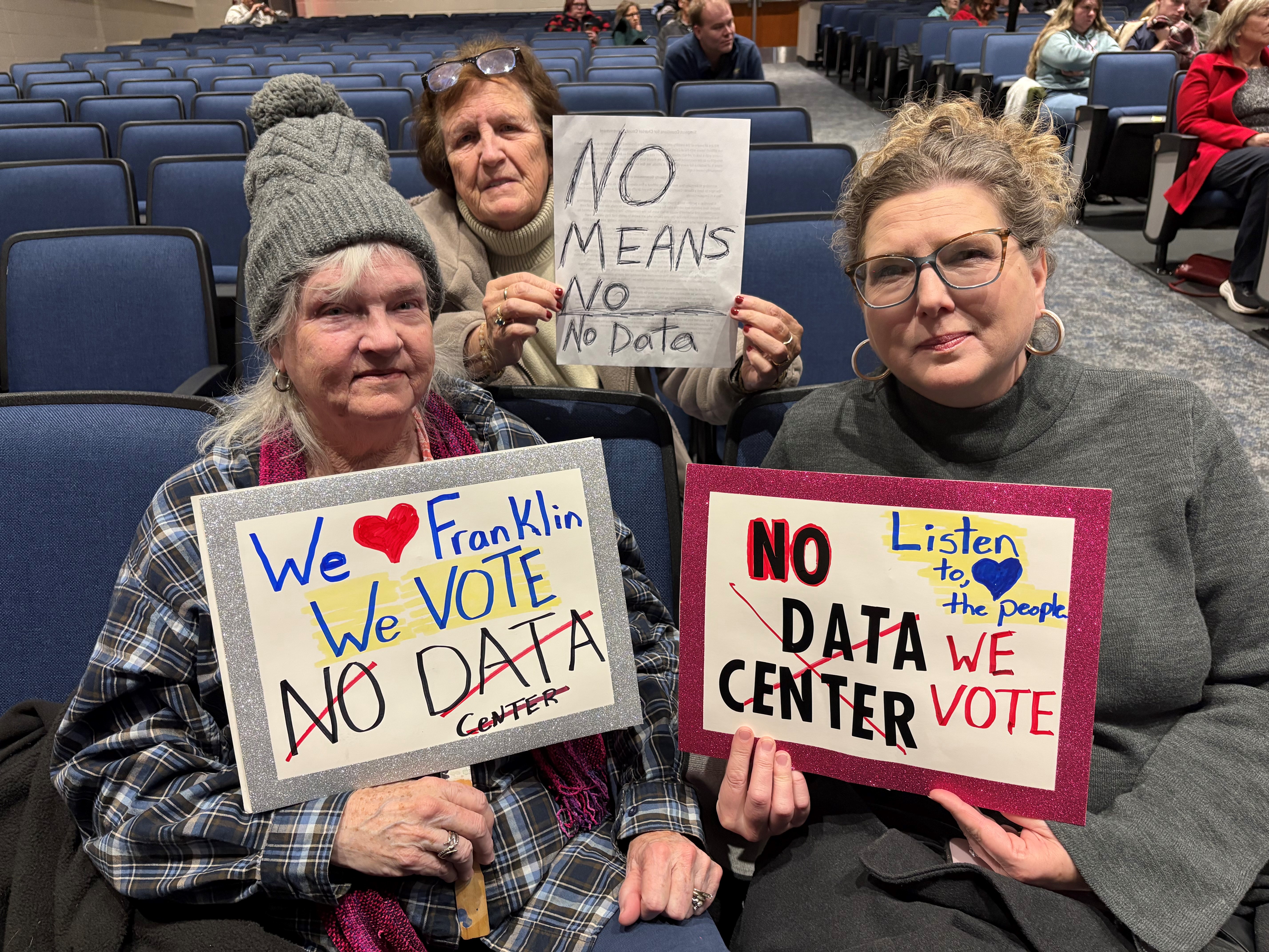 Zoning regulators table preliminary development plan for Franklin data  center