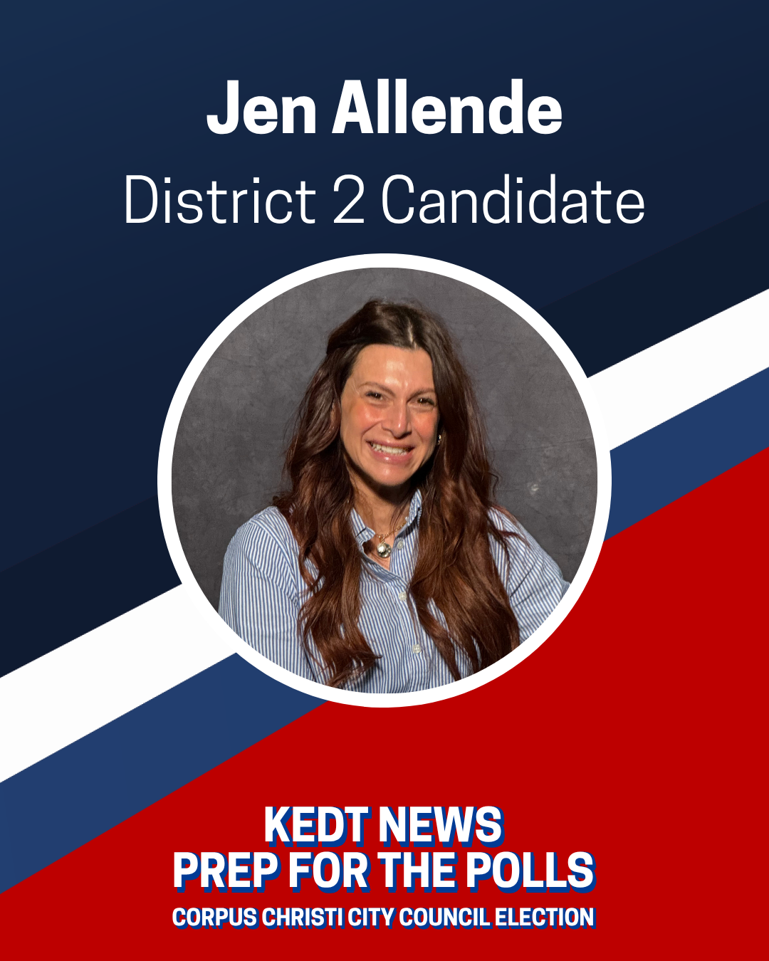 Jen Allende District Two City Council candidate graphic