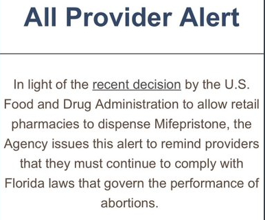 What a state email about abortion pills to all Florida medical providers could mean for the future - Vimarsana News