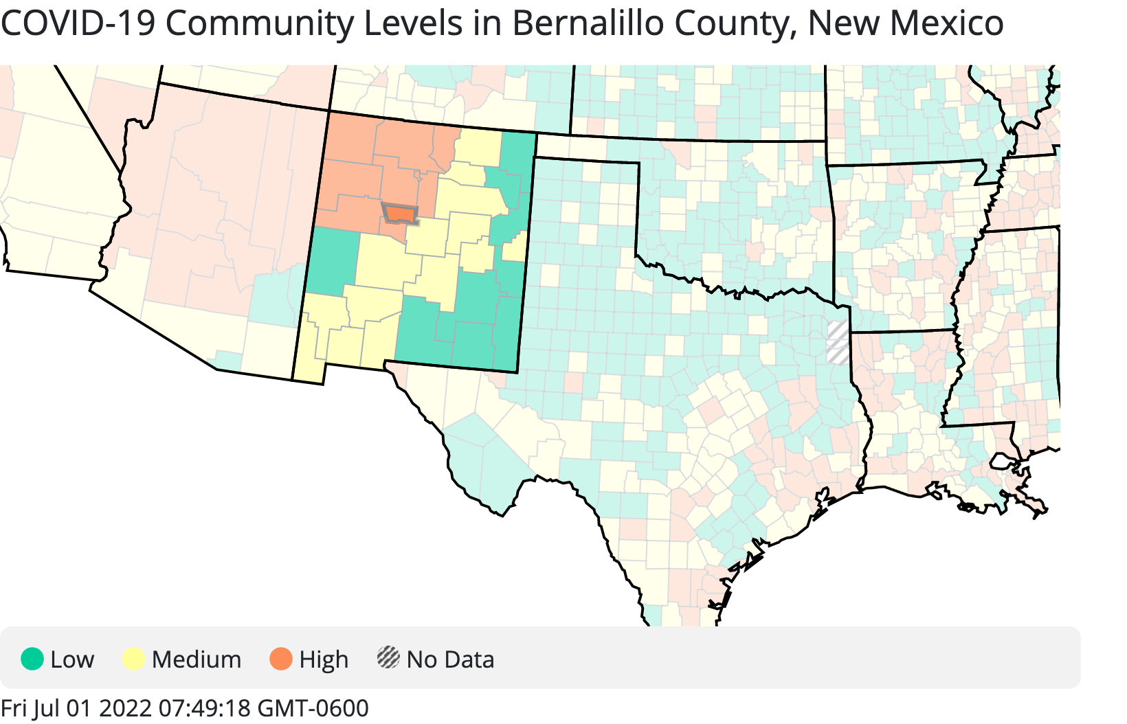 COVID surges in ten New Mexico counties ahead of July 4th weekend
