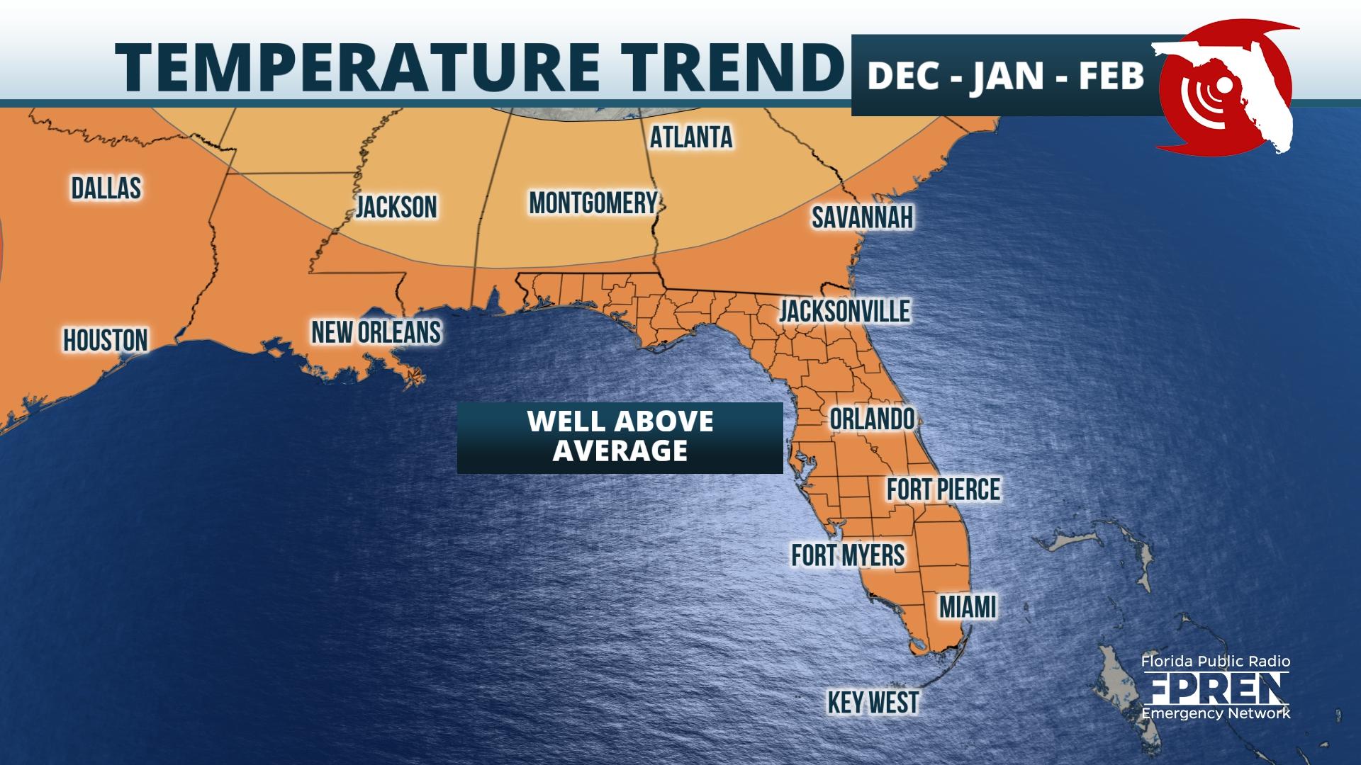Warmer, drier than average winter predicted for florida | wuwf