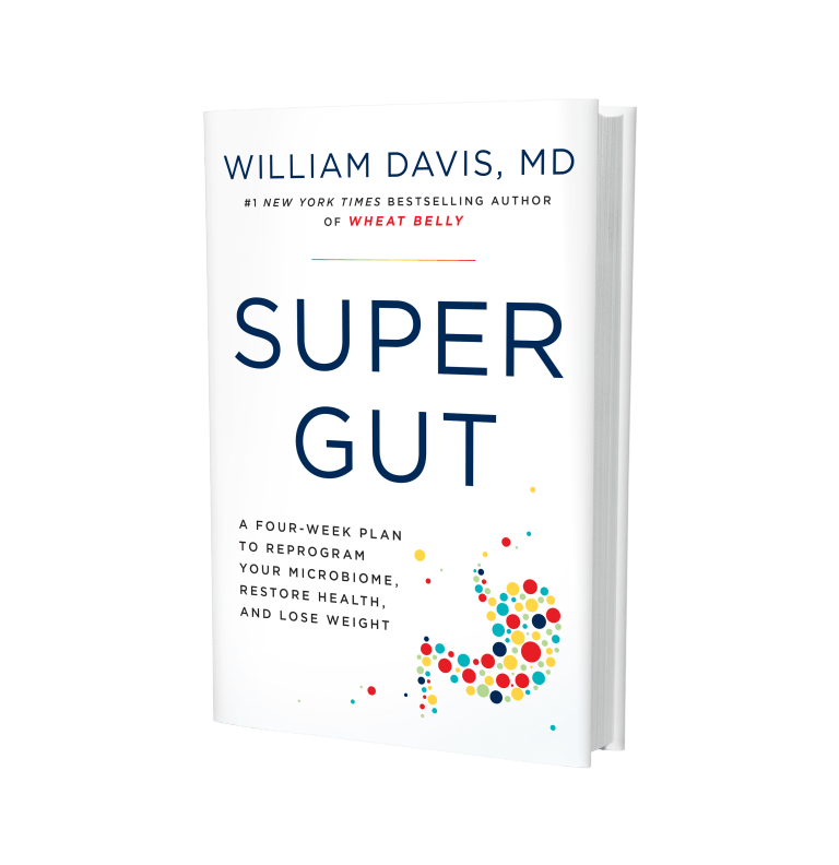 Super Gut Paperback Book By William Davis MD (2023) - 4-Week Microbiome Repair Plan