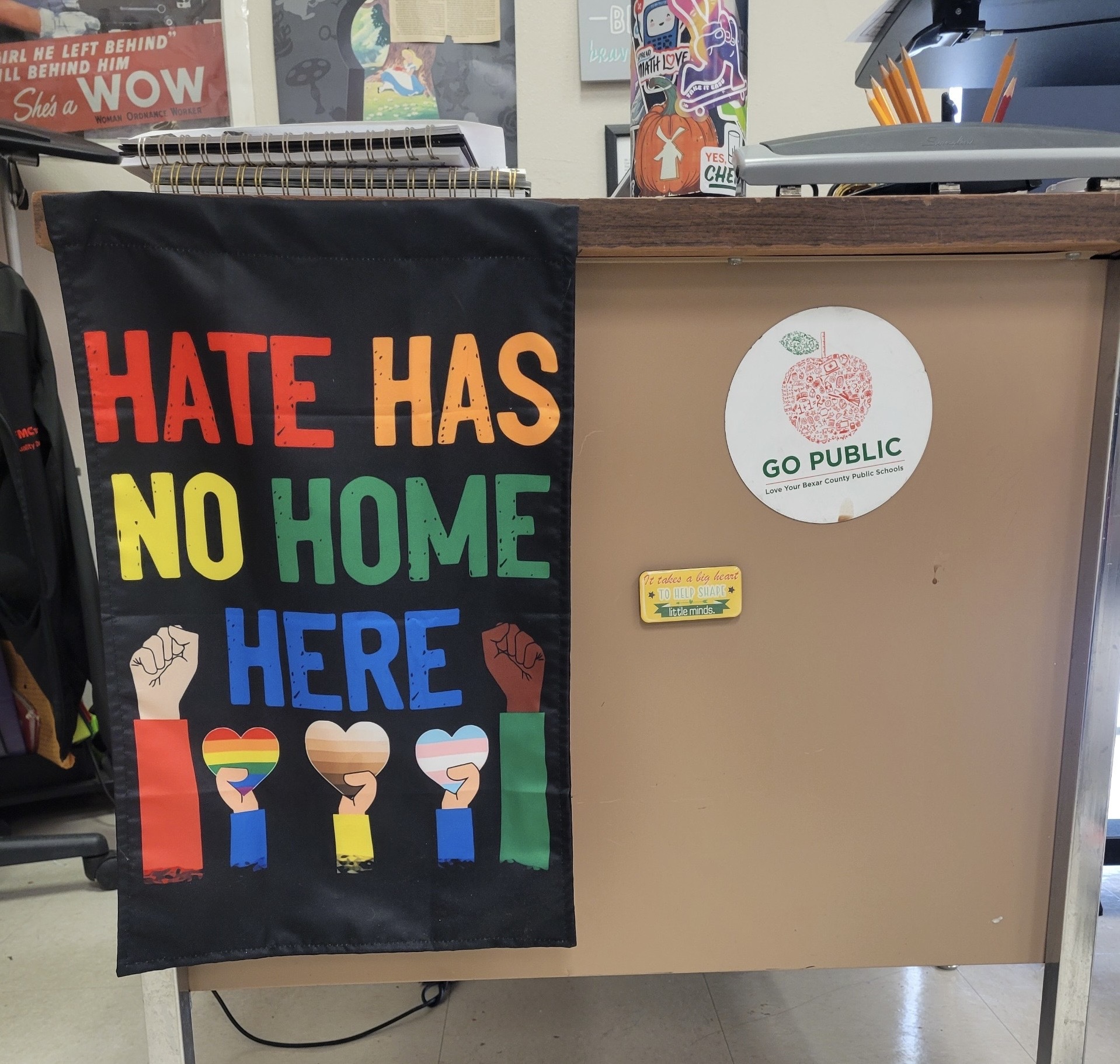 Teacher in San Antonio's North East ISD was told to remove 'Hate