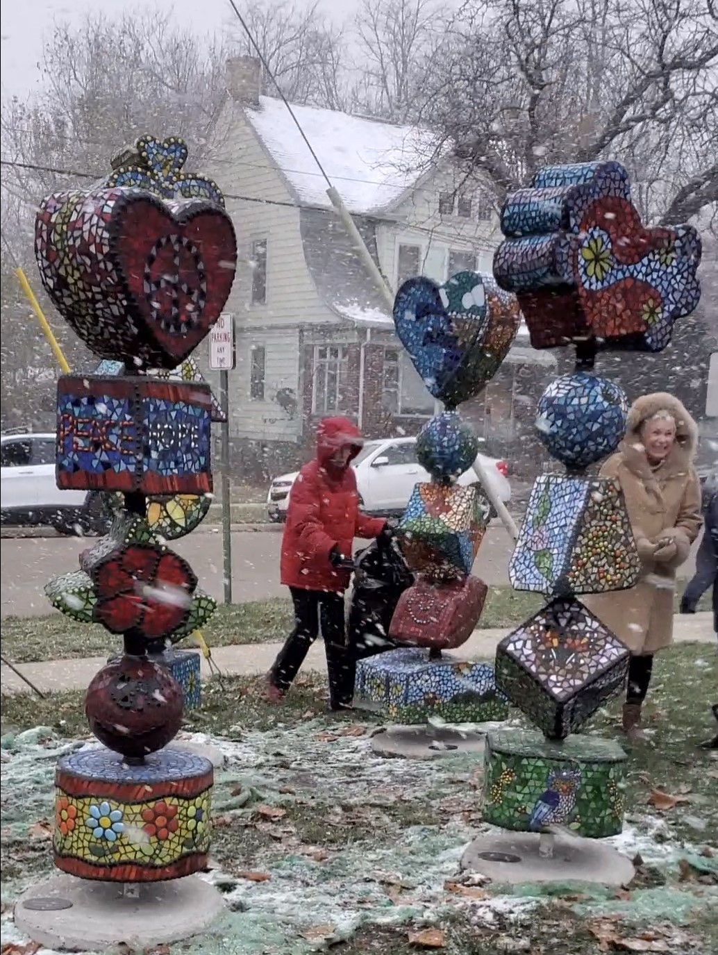 A Rockford neighborhood is the site for mosaic totems