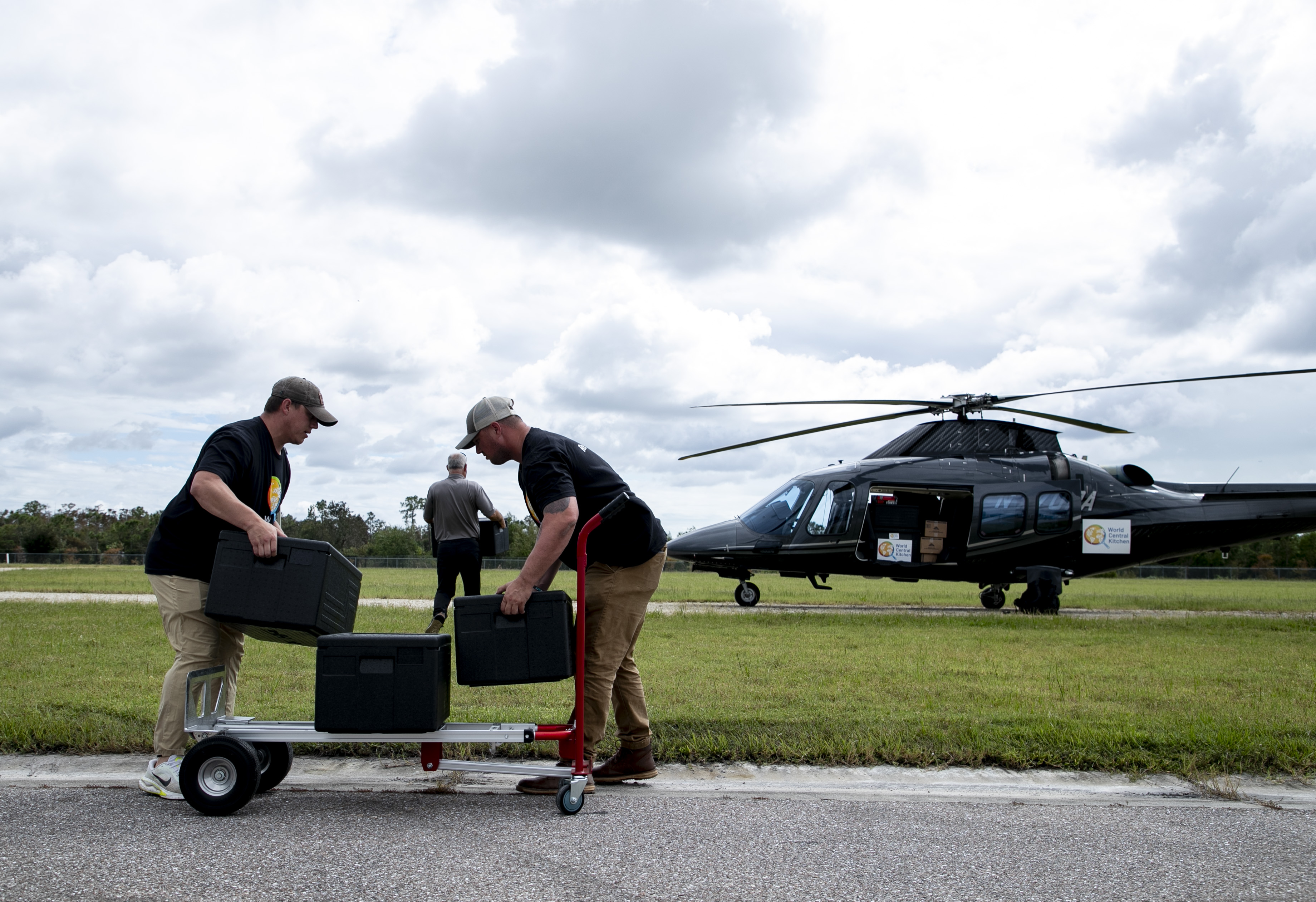 From helicopters to food trucks: the race to feed hurricane