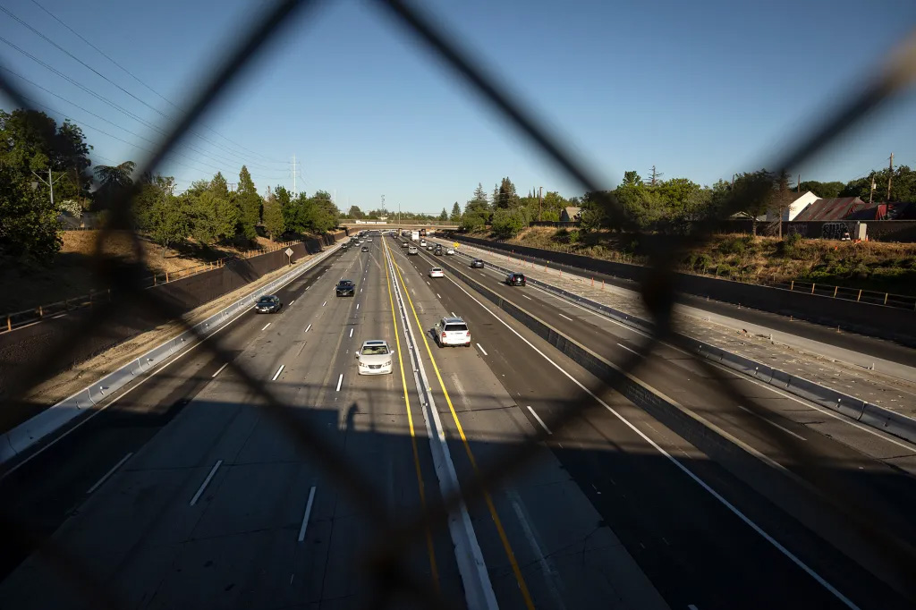 Traffic on Highway 50 in Sacramento on June 30, 2022.