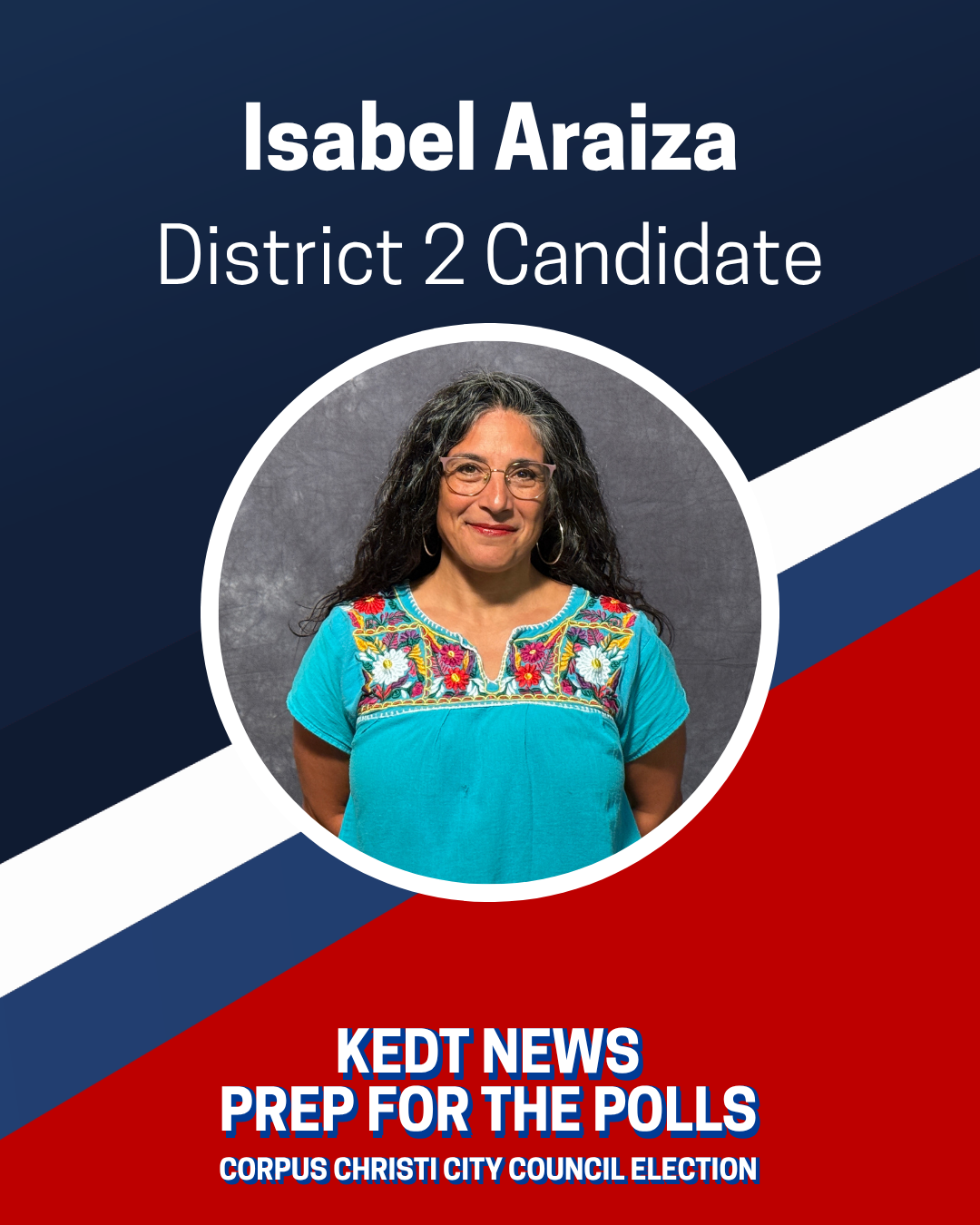 Dr. Isabel Araiza District Two City Council candidate graphic