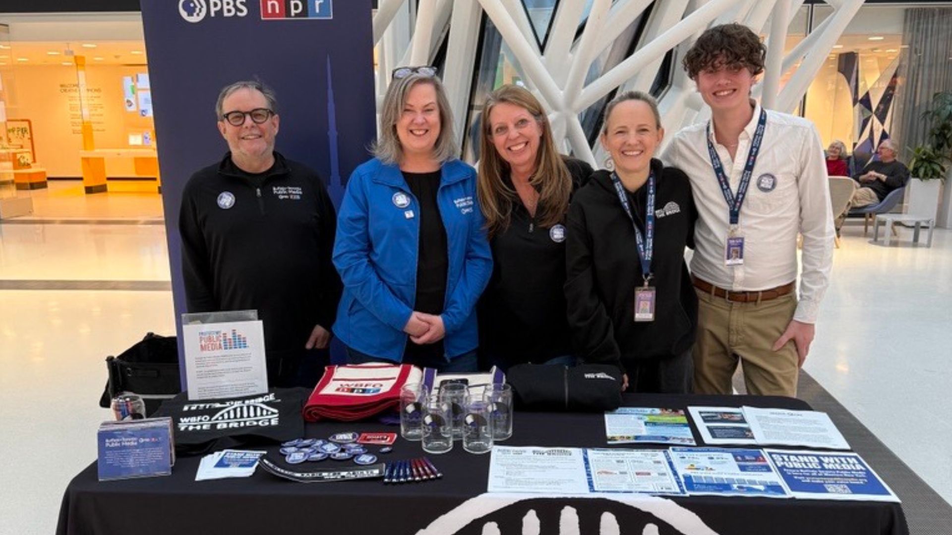 Photo of BTPM staff at the AKG for Protect My Public Media Day. 