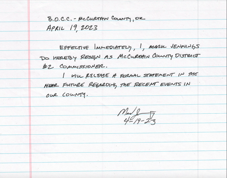 McCurtain County commissioner resigns after outcry over racist remarks |  KOSU