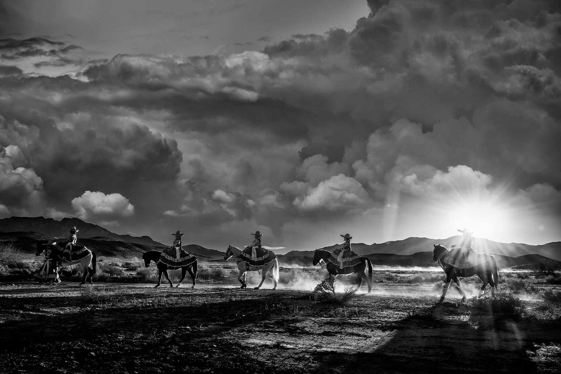 Escaramuza team practicing in Pahrump