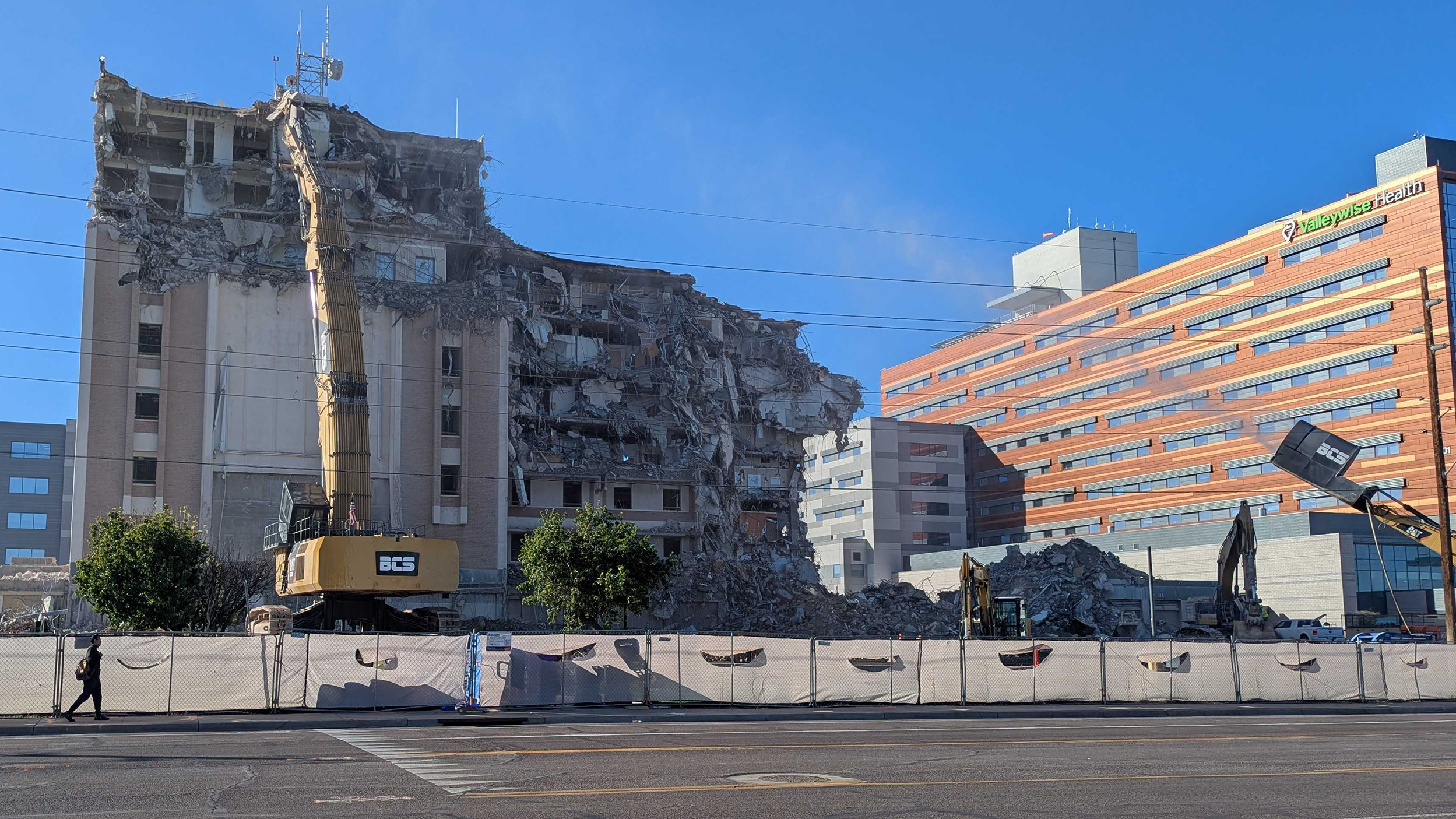 One of the world's largest excavators is being used to demo