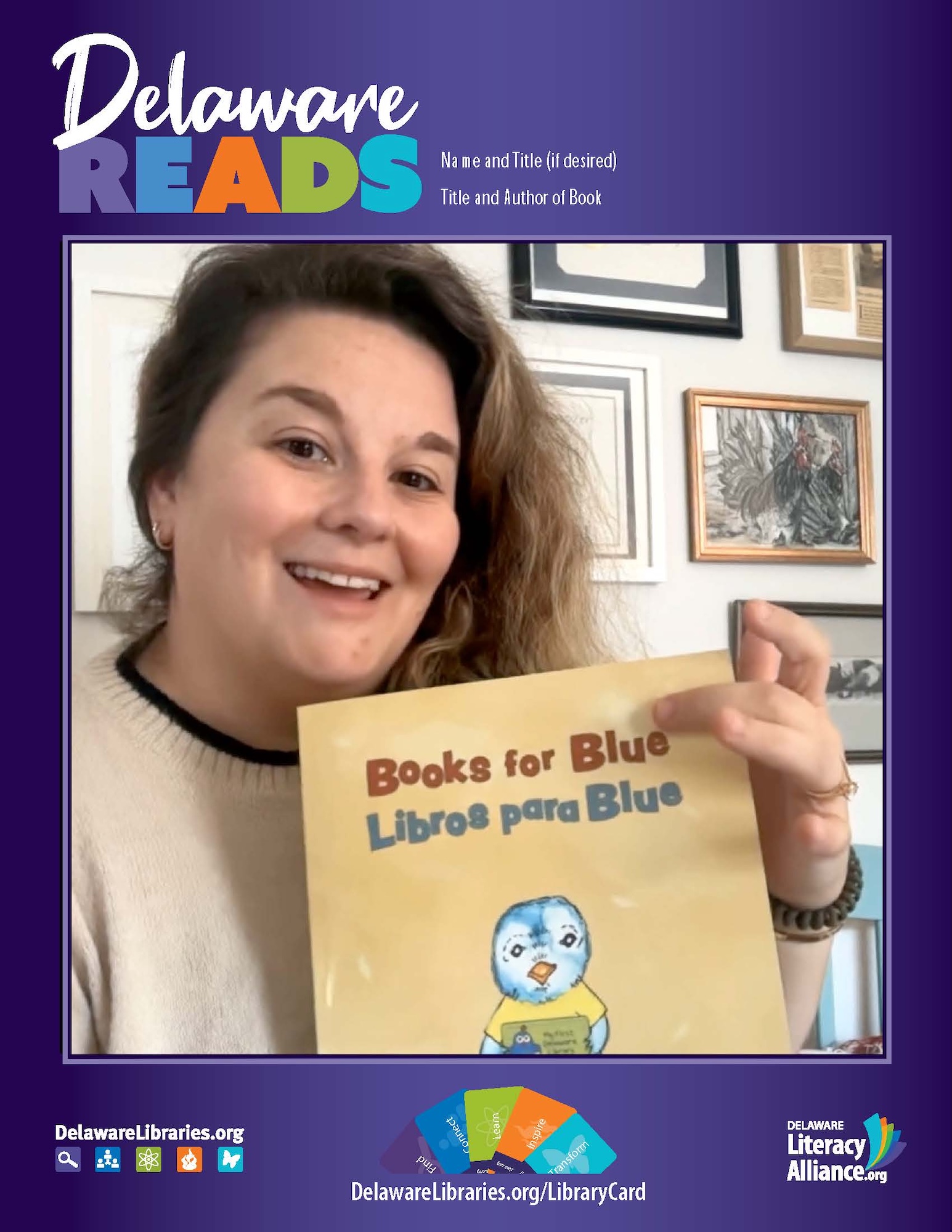 National Literacy Month - Make your own Delaware Reads Poster to share with family and friends!