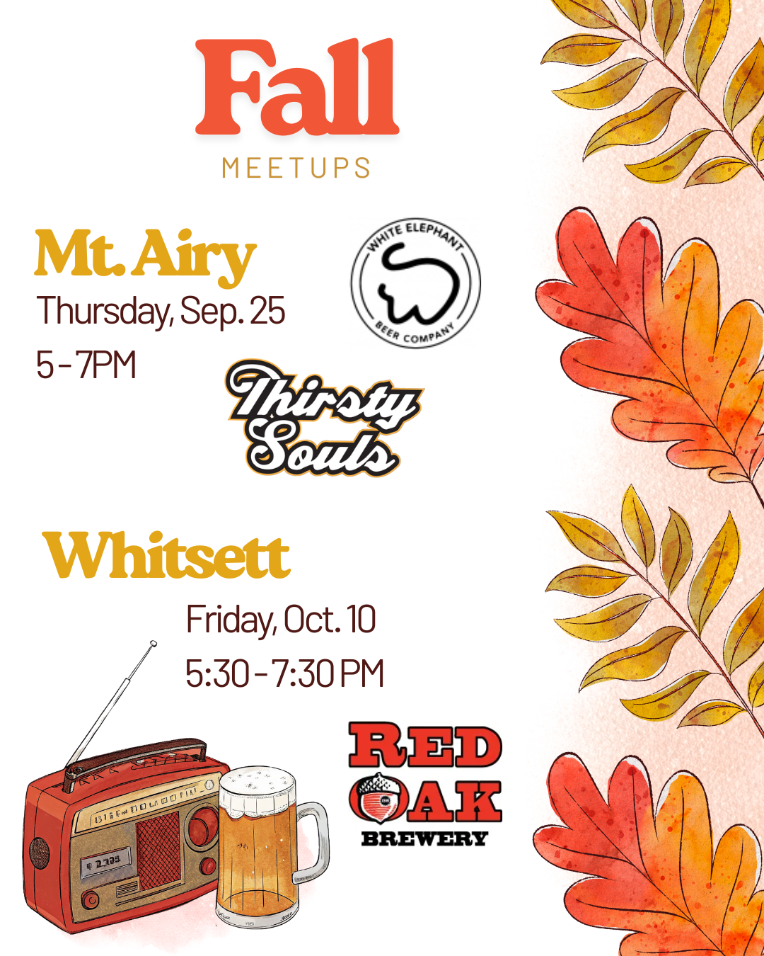 WFDD Fall Bar Meetups