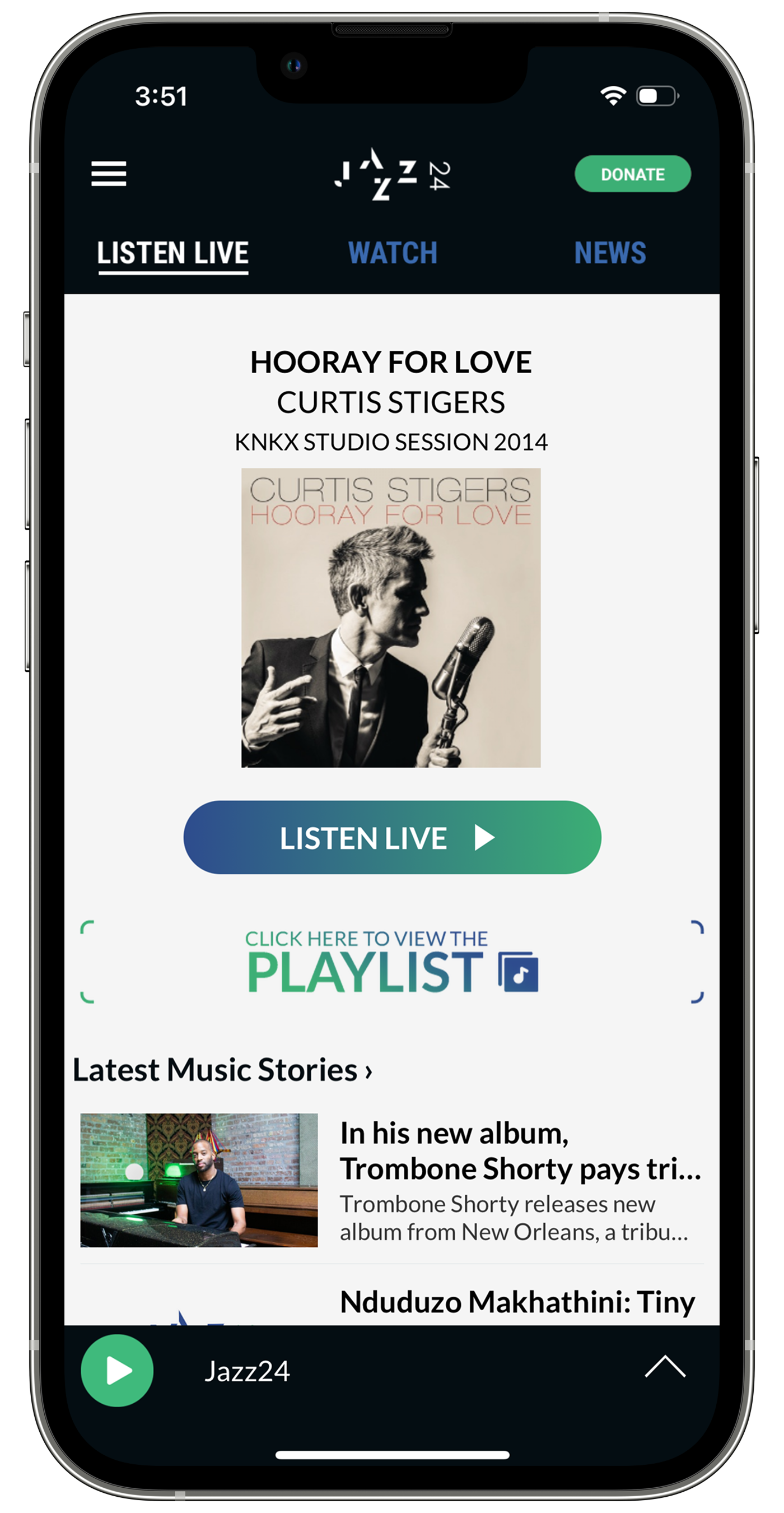 Jazz24 Mobile App for iOS and Android