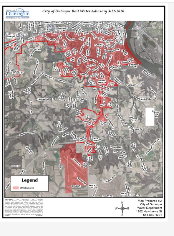 The area is approximately bordered by Dodge St. on the north and extends south to the city limits and beyond to the airport. The area is approximately bordered on the west by Crescent Ridge Dr. and the river on the east.
