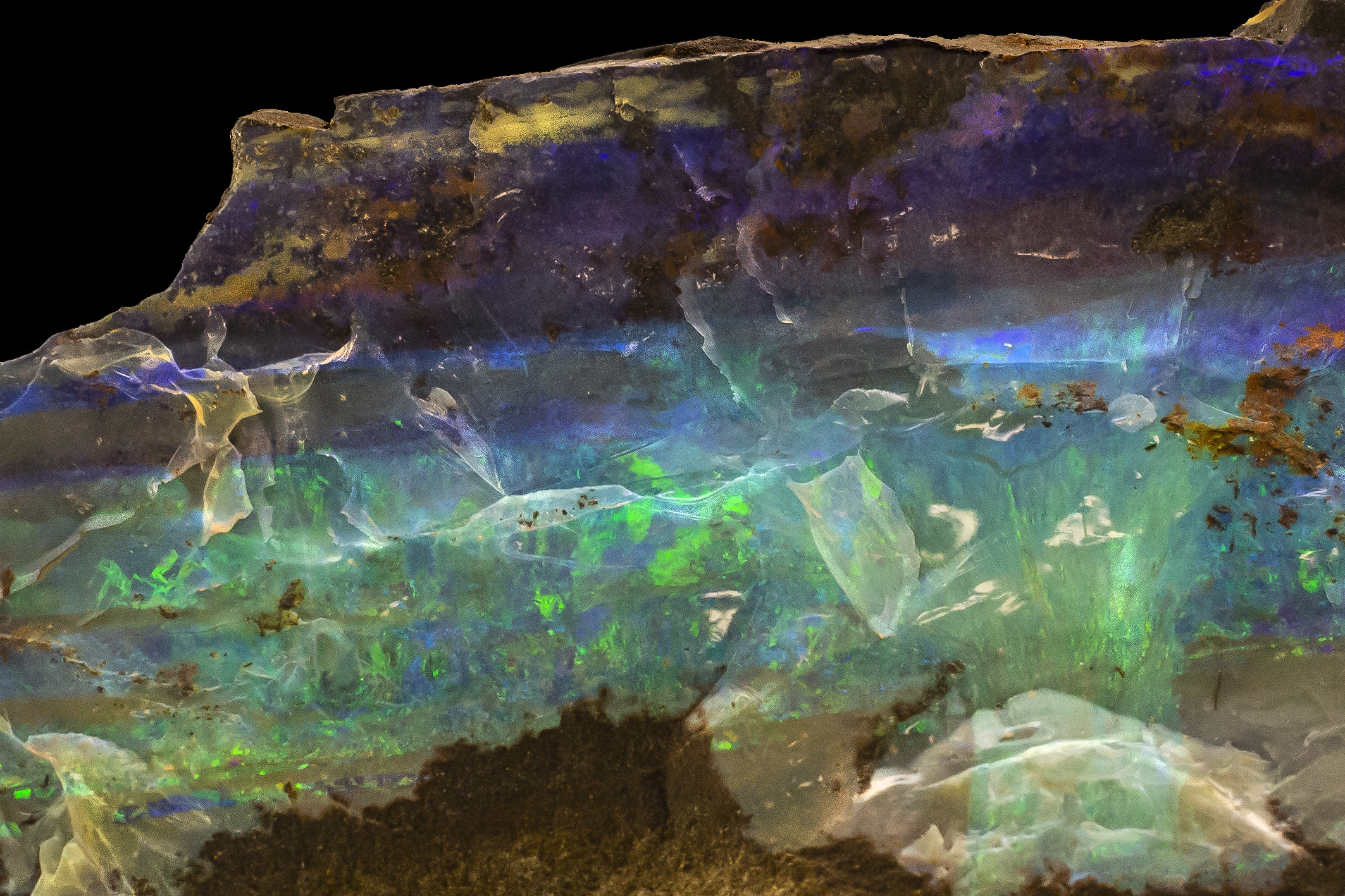 A chunk of raw opal.