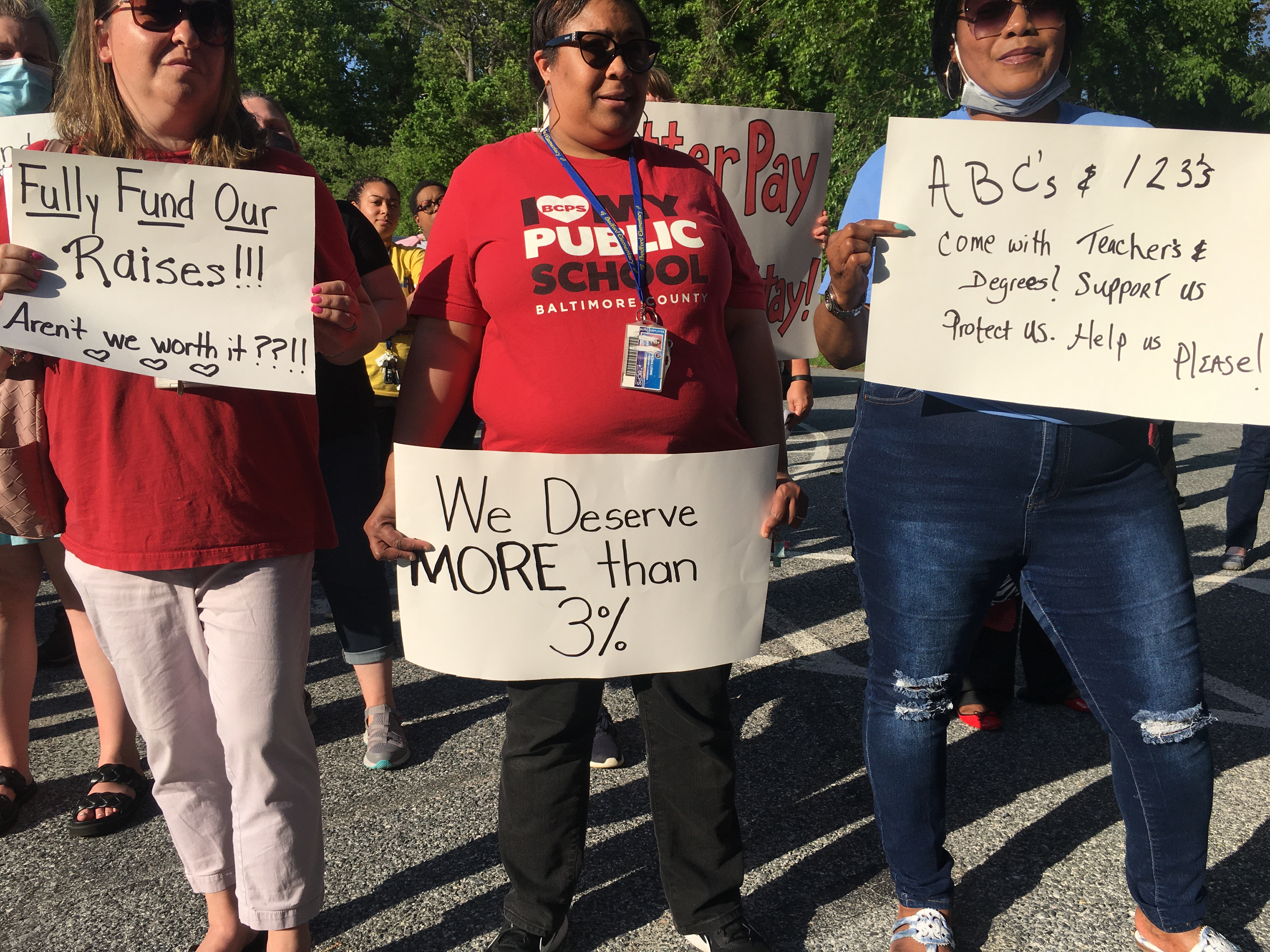 Teacher pay and safe schools focus of rally in Baltimore County | WYPR