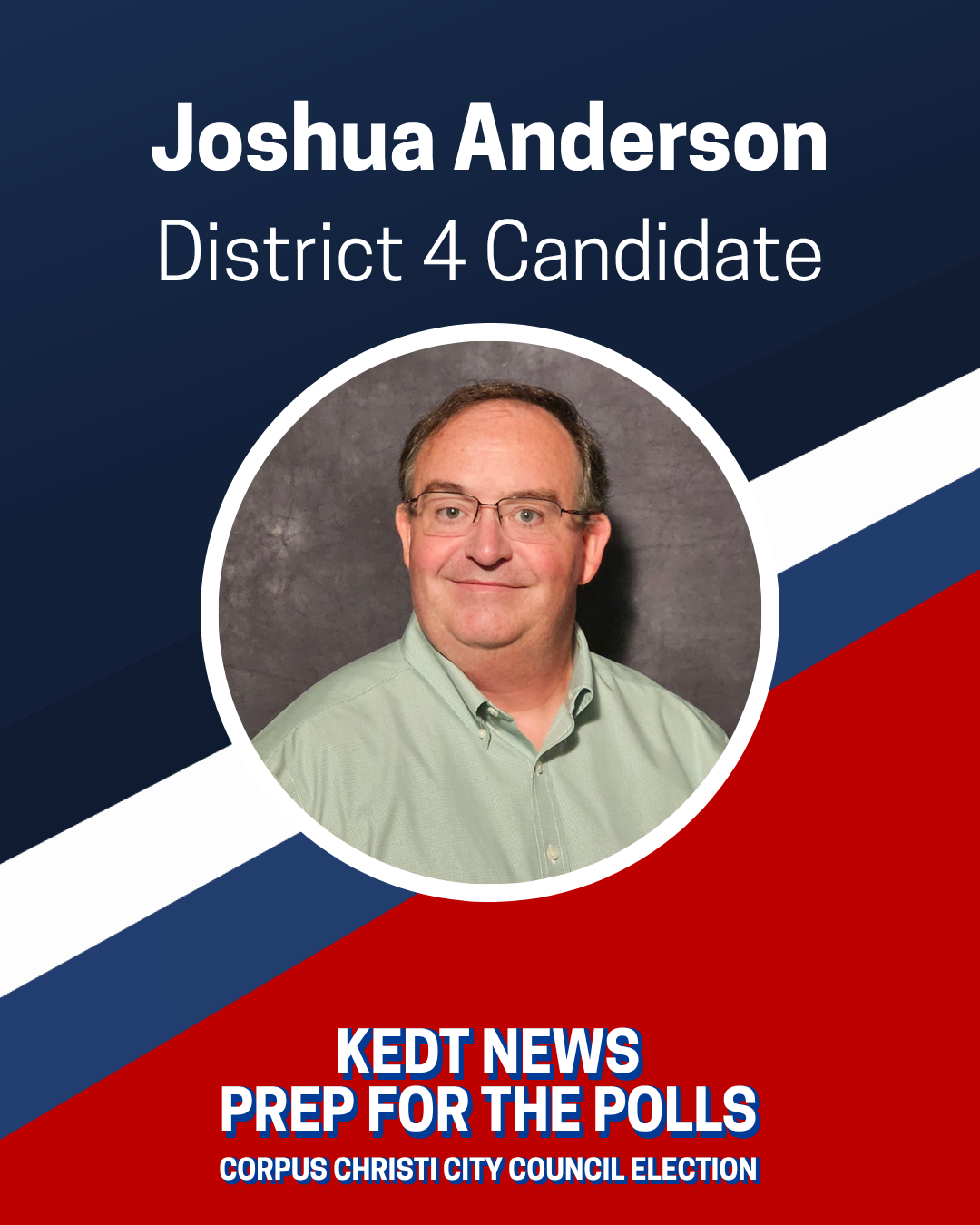 Joshua Anderson District Four City Council candidate graphic