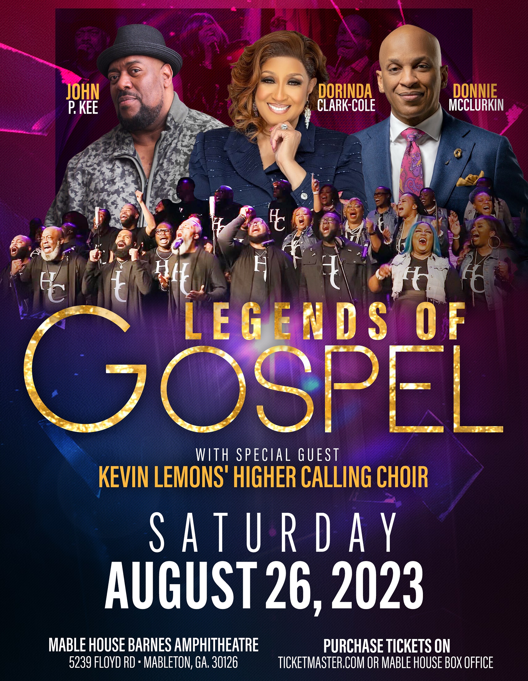 August 26: The Greats of Gospel At Barnes Mable House Ampitheatre