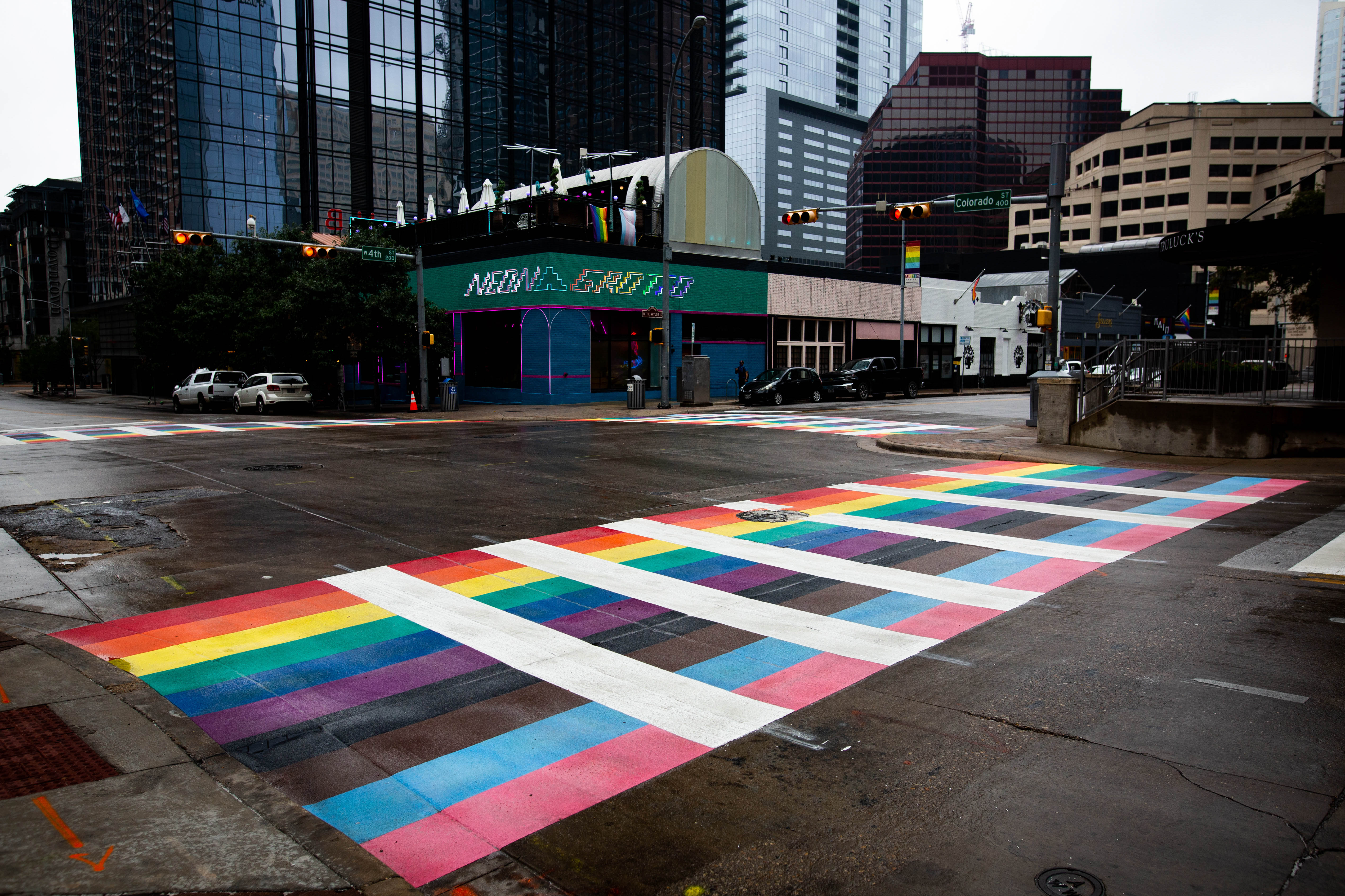 Austin's Pride crosswalk, 'Black artists matter' roadway art could