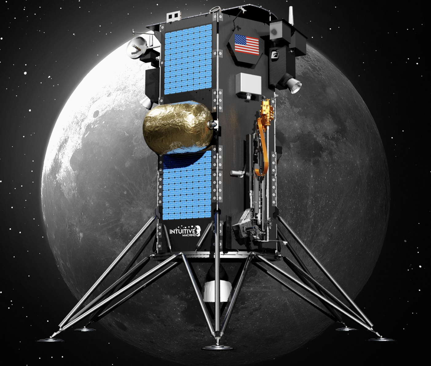 Lander CULT Limited “iss.2” Lunar lander from Intuitive Machines to launch this week. | WFIT