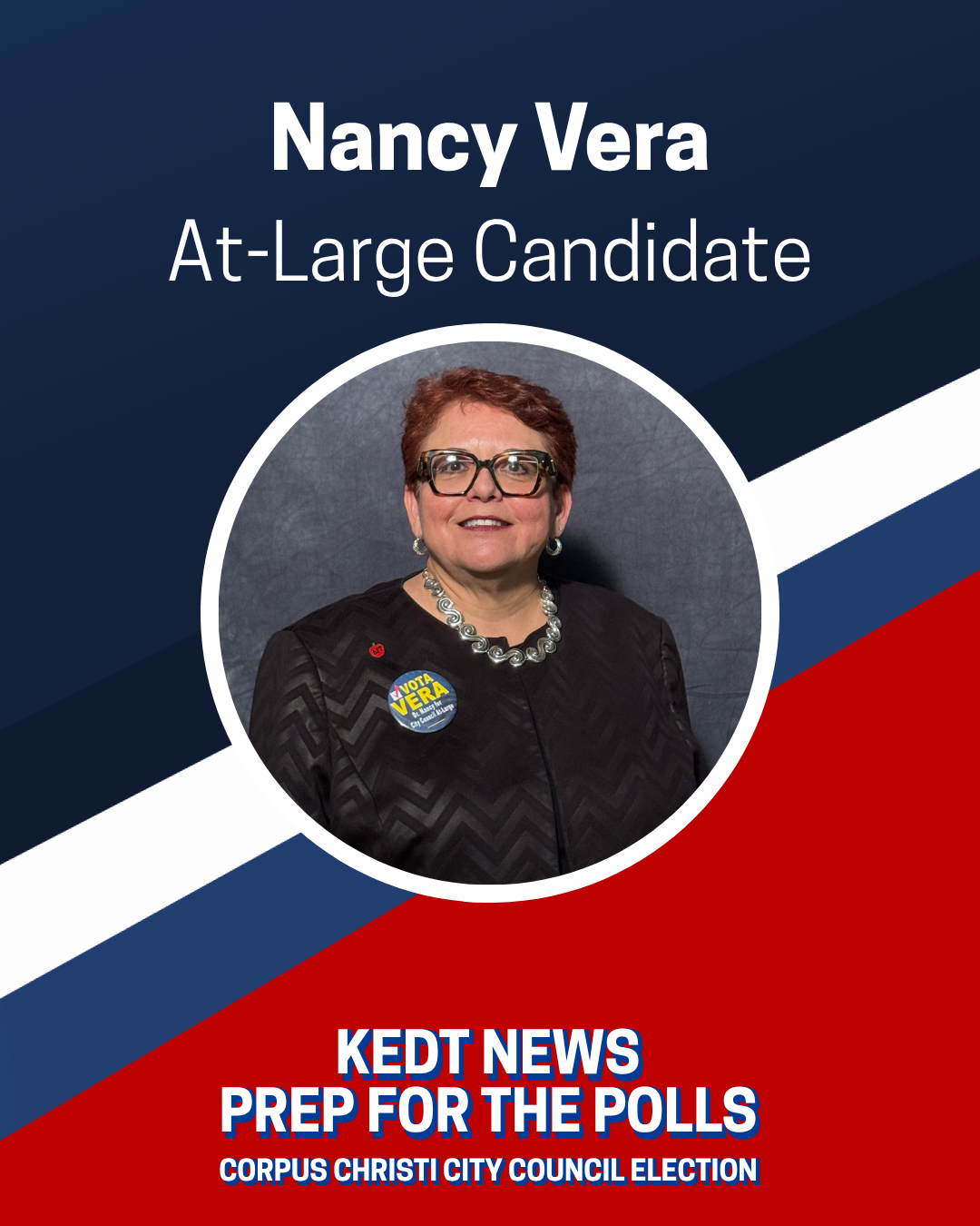 Nancy Vera at-large City Council candidate graphic
