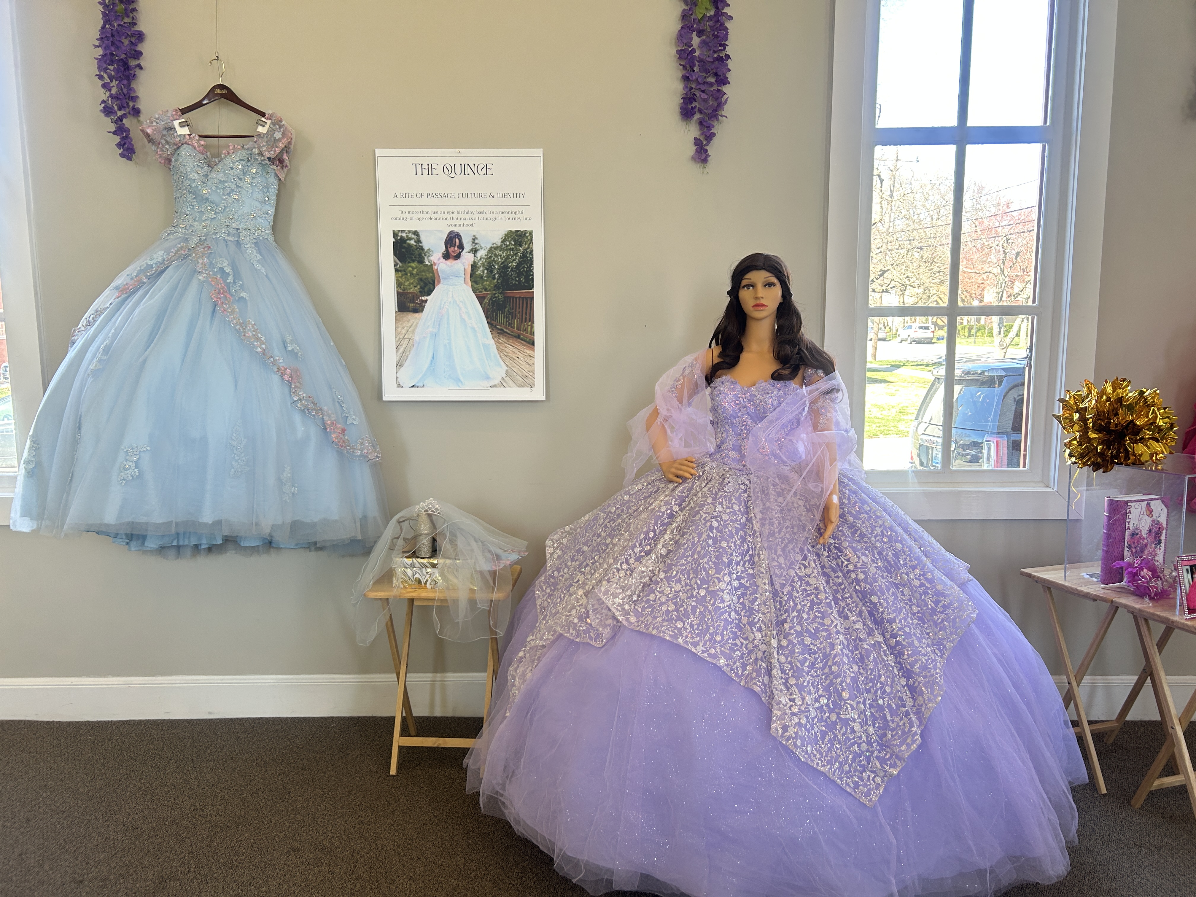 strapless open back dress ba&sh LARIOL short-sleeved dress In Purple main image 0
