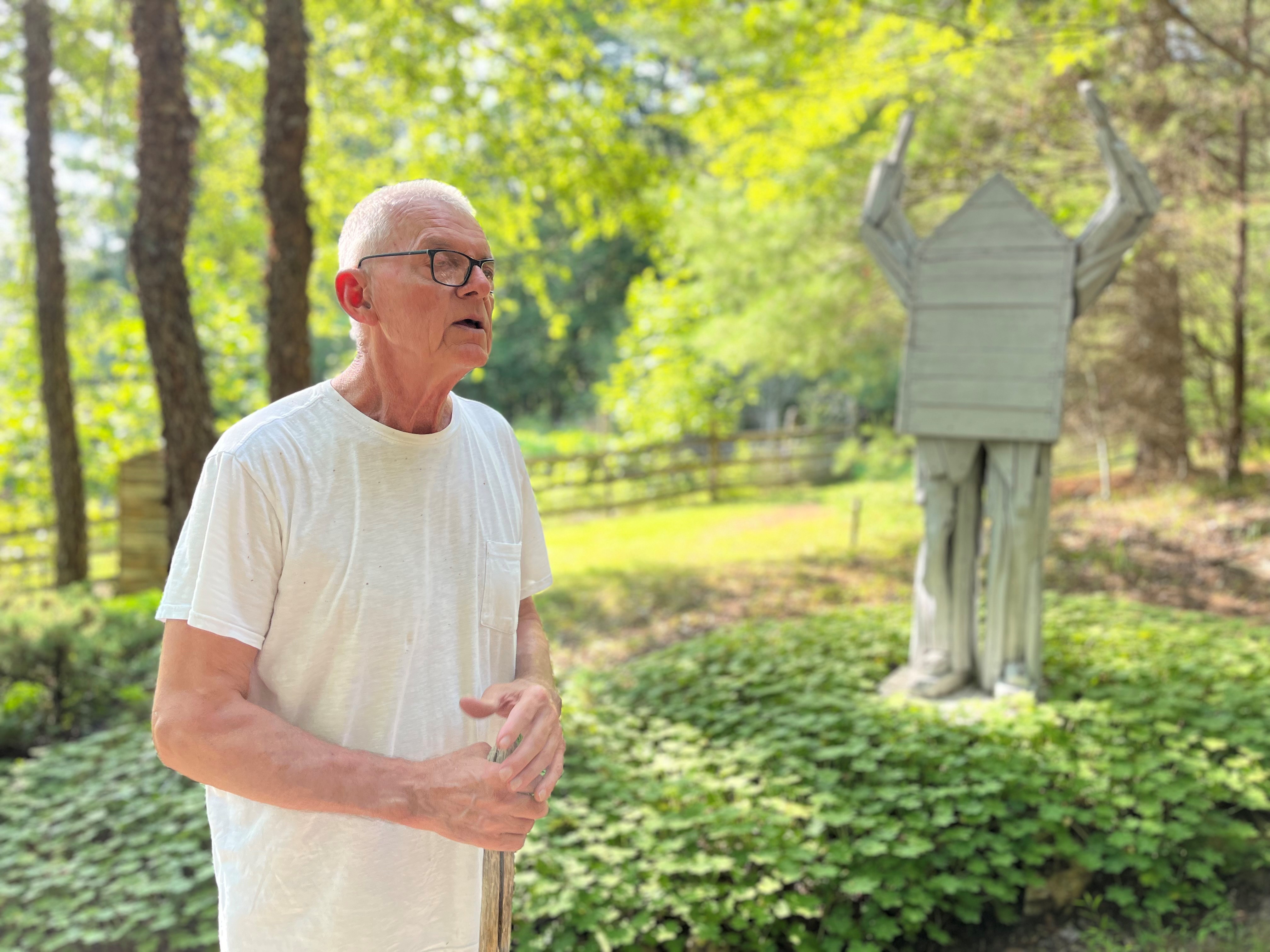 Floyd County artist Charlie Brouwer says when his eyesight changed