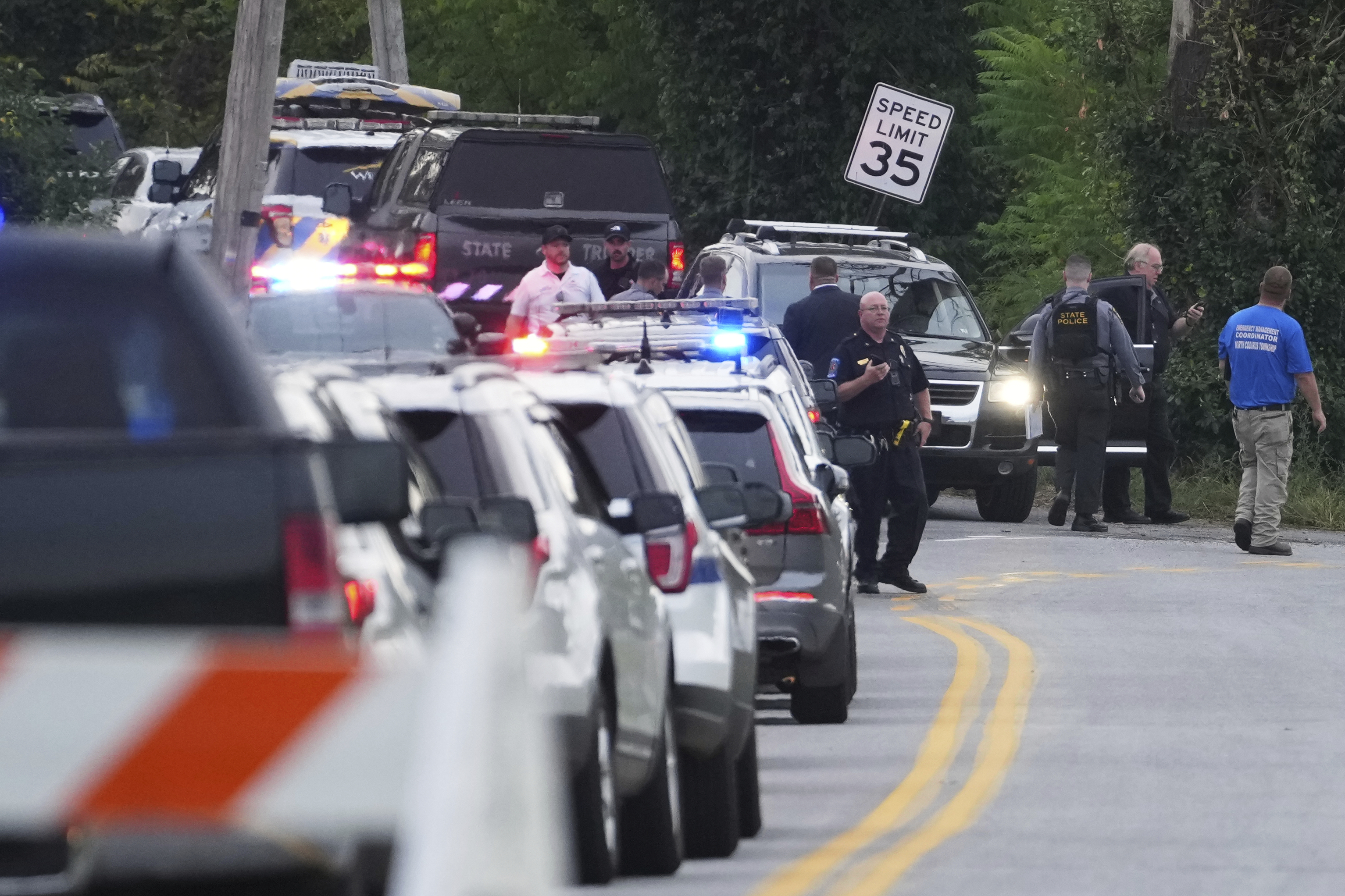 Three police officers killed and two injured in rural Pennsylvania shooting