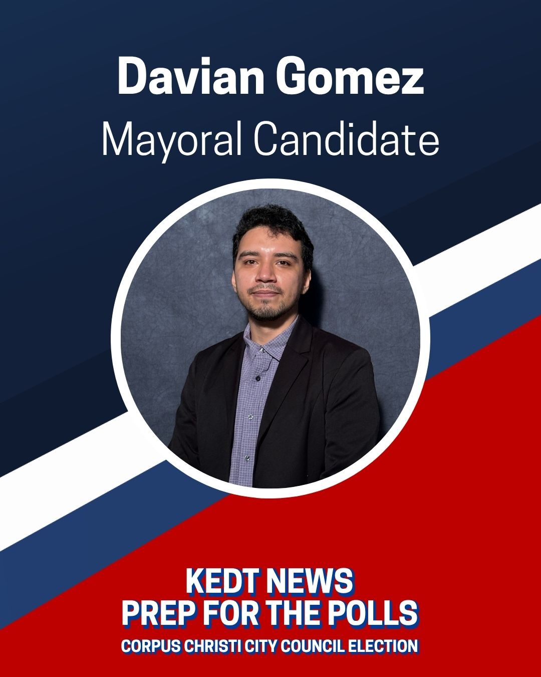 Davian Gomez mayoral candidate graphic