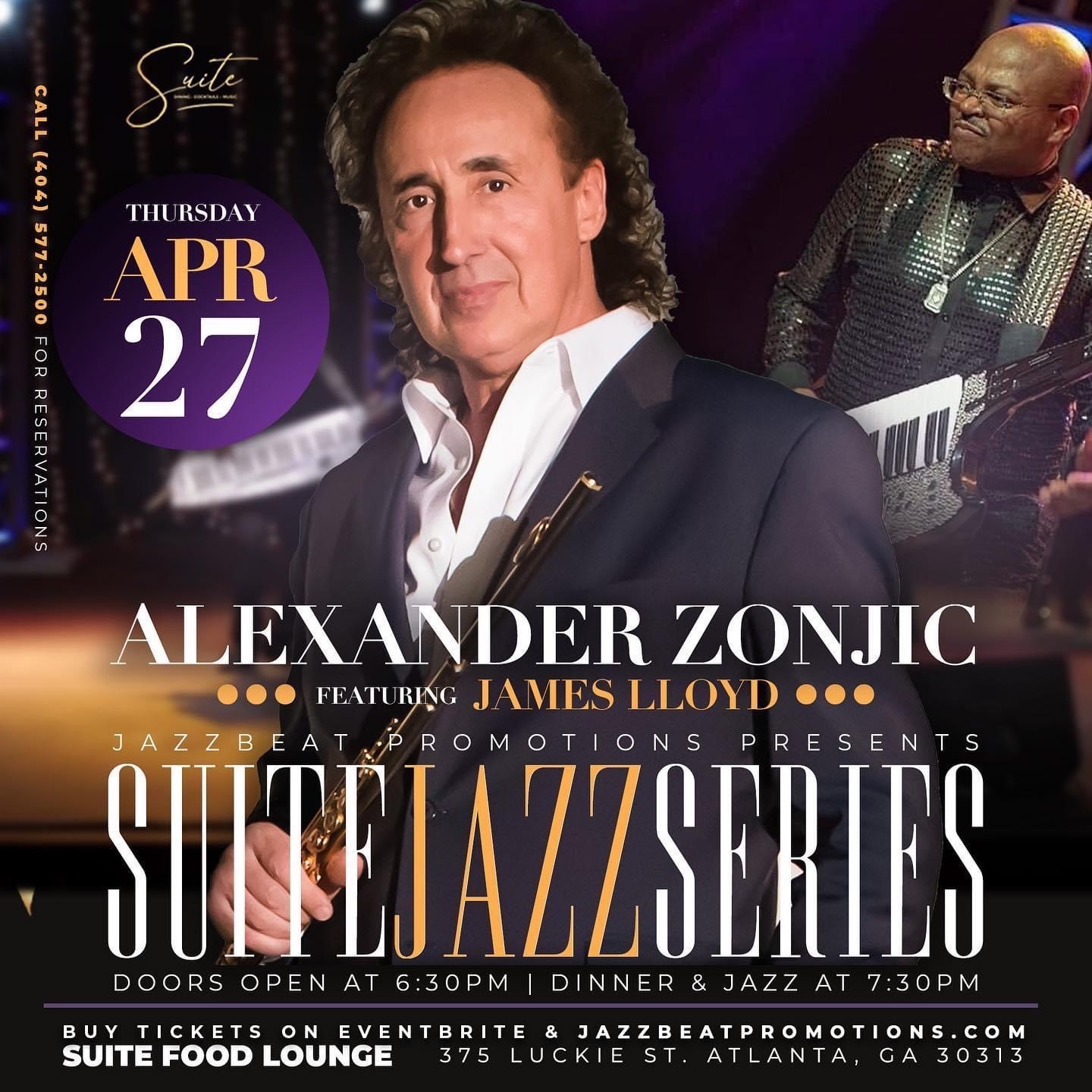 April 27: Suite Jazz Series Presents Alexander Zonjic and