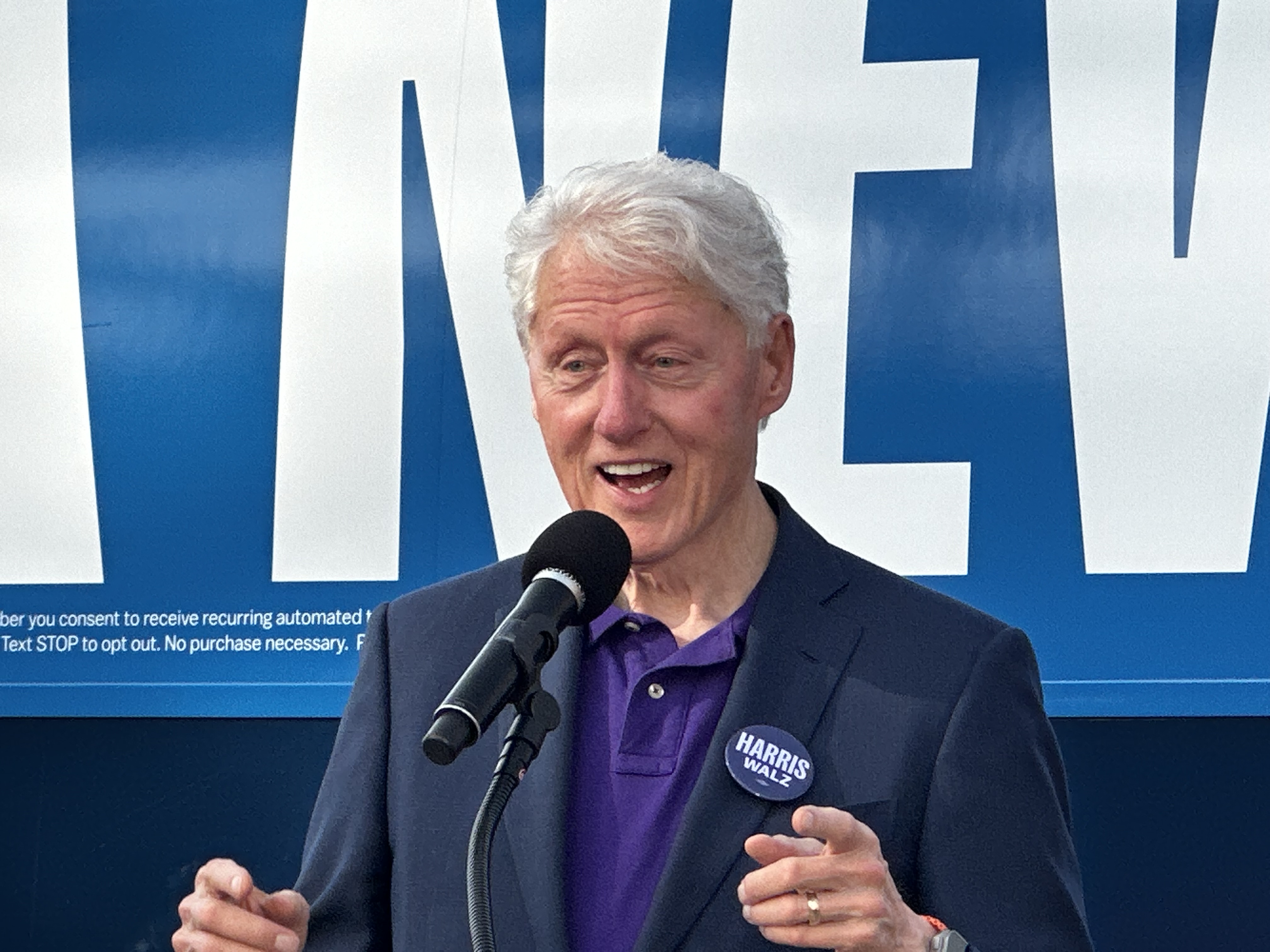 Bill Clinton rallies support for Kamala Harris in Benton Harbor