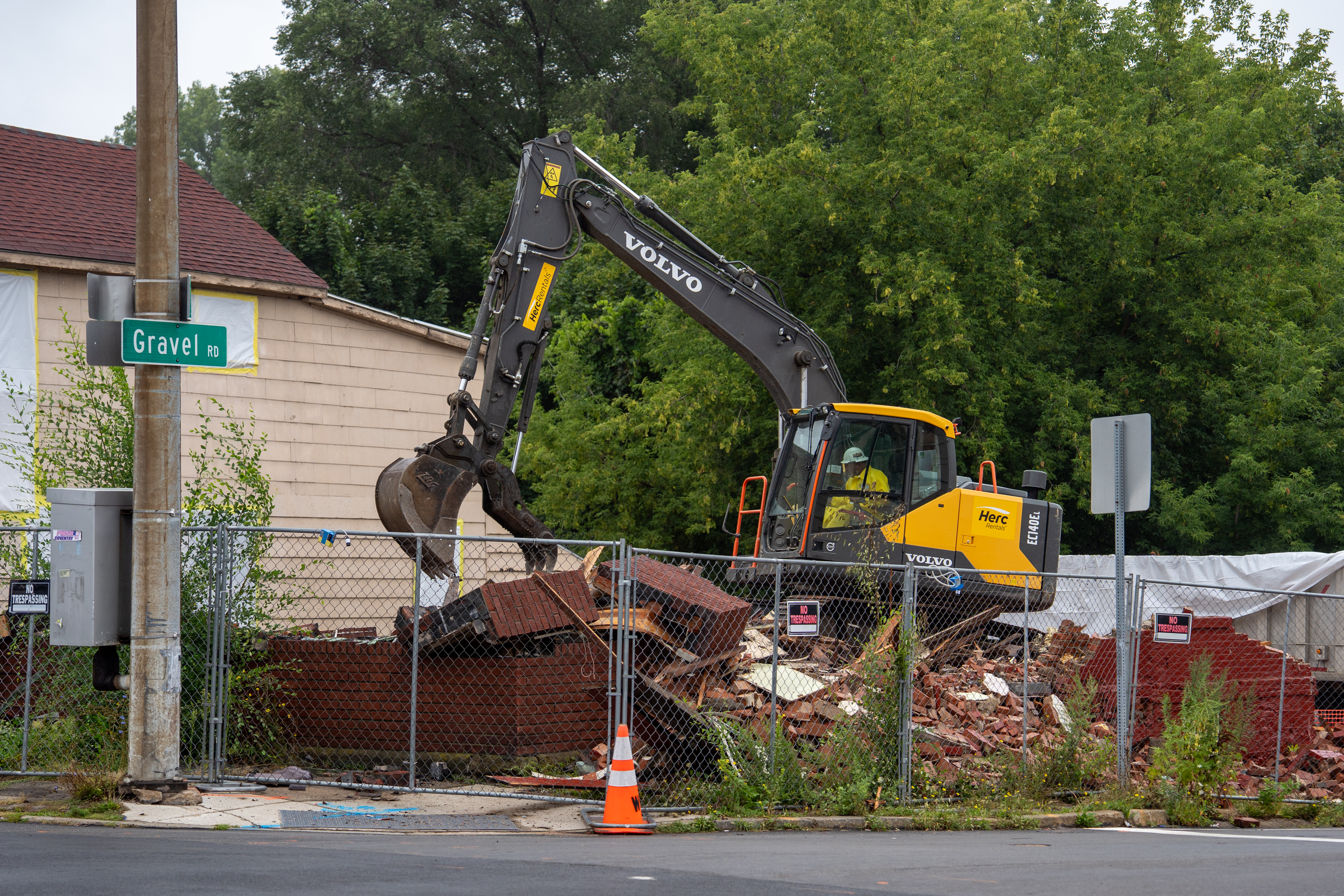 Webster knocks down dilapidated building at an important