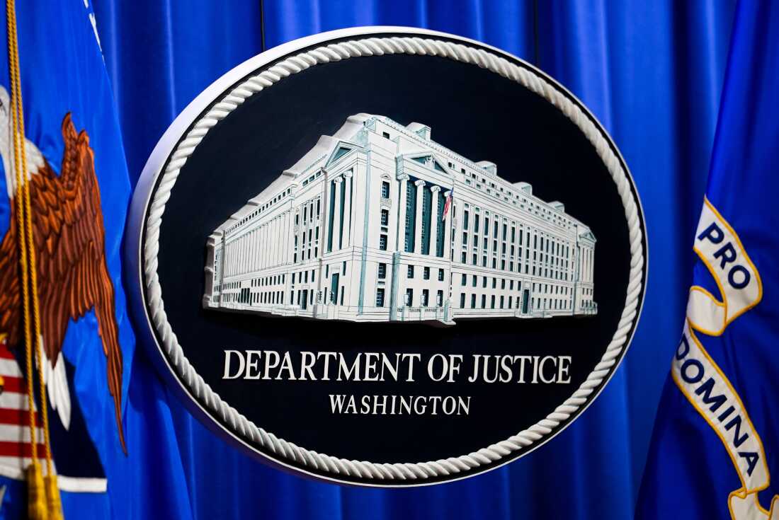 mobile forensics The U.S. Department of Justice logo is before a news conference, Monday, May 4, 2026, in Washington.
