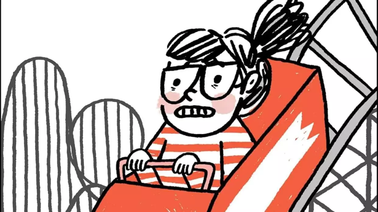 Welcome to 'Anxietyland' theme park, where the rides are no fun