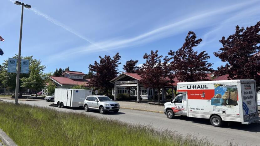 Point Higgins Elementary School was one of the two elementary schools closed this year in Ketchikan due to budget cuts. Staff and volunteers helped move out the school in early June 2026.
