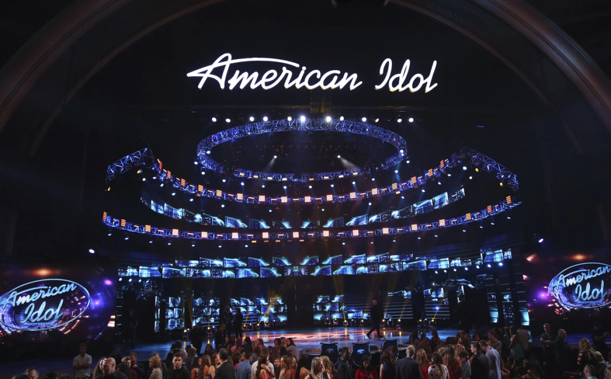 FILE - The stage at the 'American Idol' farewell season finale at the Dolby Theatre on Thursday, April 7, 2016, in Los Angeles. (Photo by Matt Sayles/Invision/AP, File)