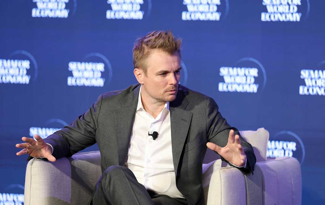 Phillip Buckendorf, the CEO and co-founder of Air Space Intelligence, speaking at a conference in Washington, D.C. earlier this year.