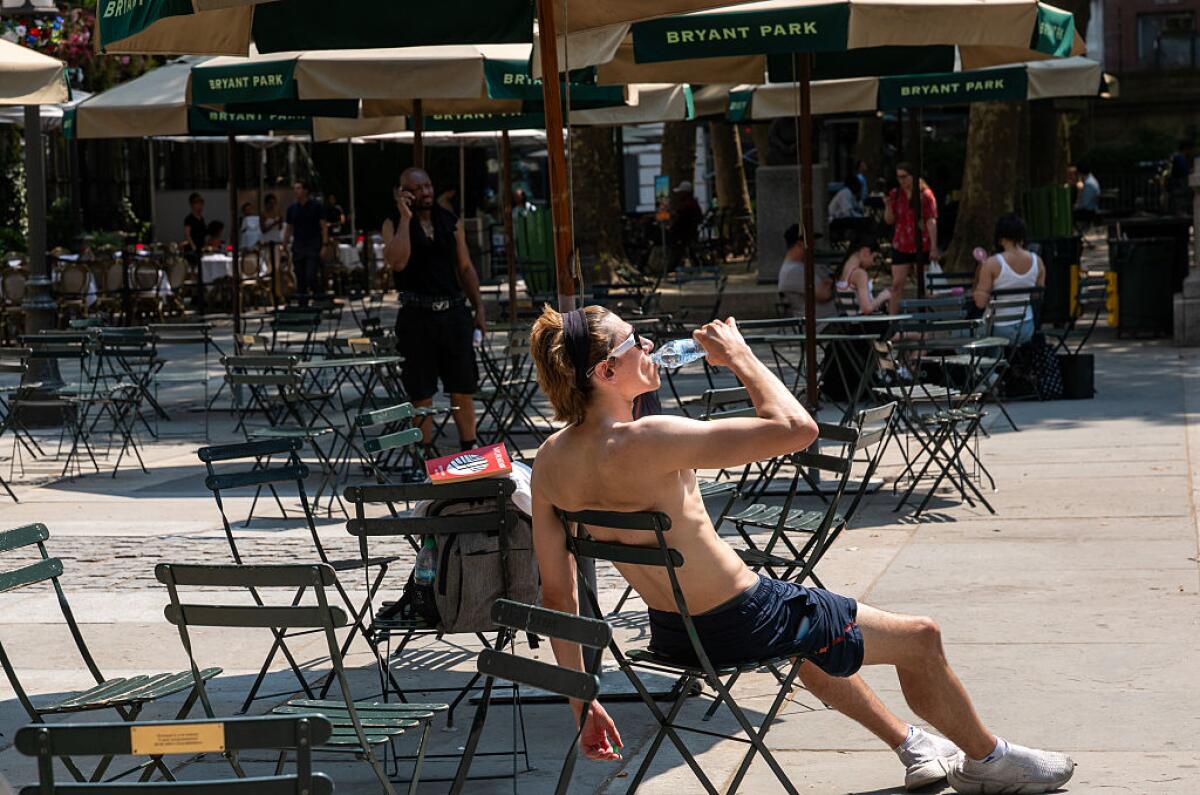 Staying hydrated and letting your skin aerate can help you stay cool.