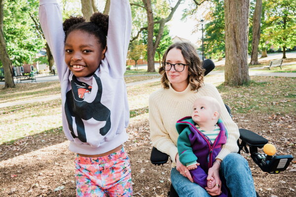 Disabled Mom's Parenting Lessons | NPR Jessica Slice with her two children