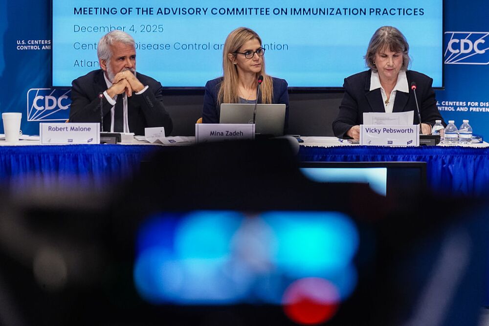 Members of the CDC Advisory Committee on Immunization Practices (ACIP) are seen during a meeting at CDC headquarters on December 4, 2025 in Atlanta, Ga. (Getty Images)