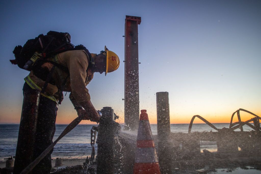 Many of the false narratives in the wake of the Los Angeles wildfires have involved water. (Getty Images North America)
