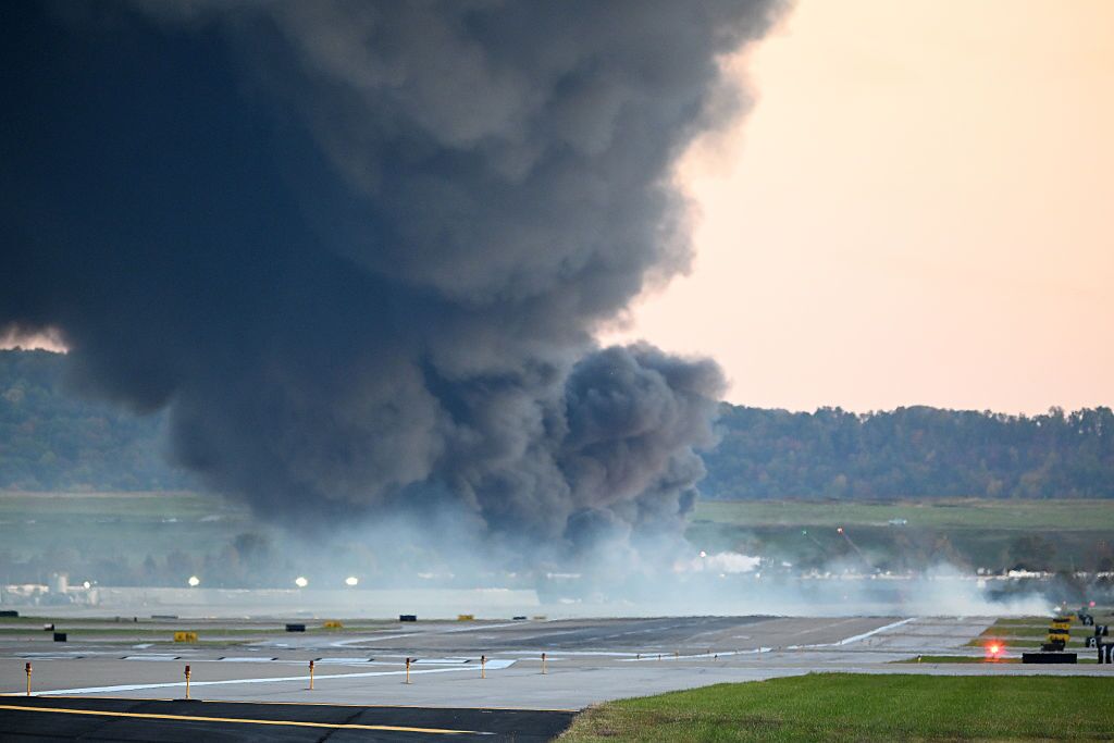 UPS Flight 2976 crashed shortly after takeoff near Louisville Muhammad Ali International Airport in Louisville, Kentucky.