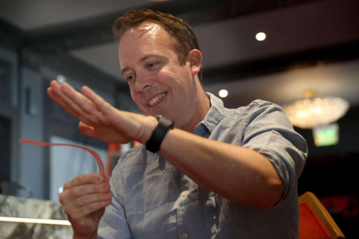 Magician behind Broadway's 'Paranormal Activity,' 'Stranger Things' talks tricks 1 Magician Chris Fisher demonstrates a magic trick at Curran theater on Monday, Oct. 7, 2019, in San Francisco, Calif.