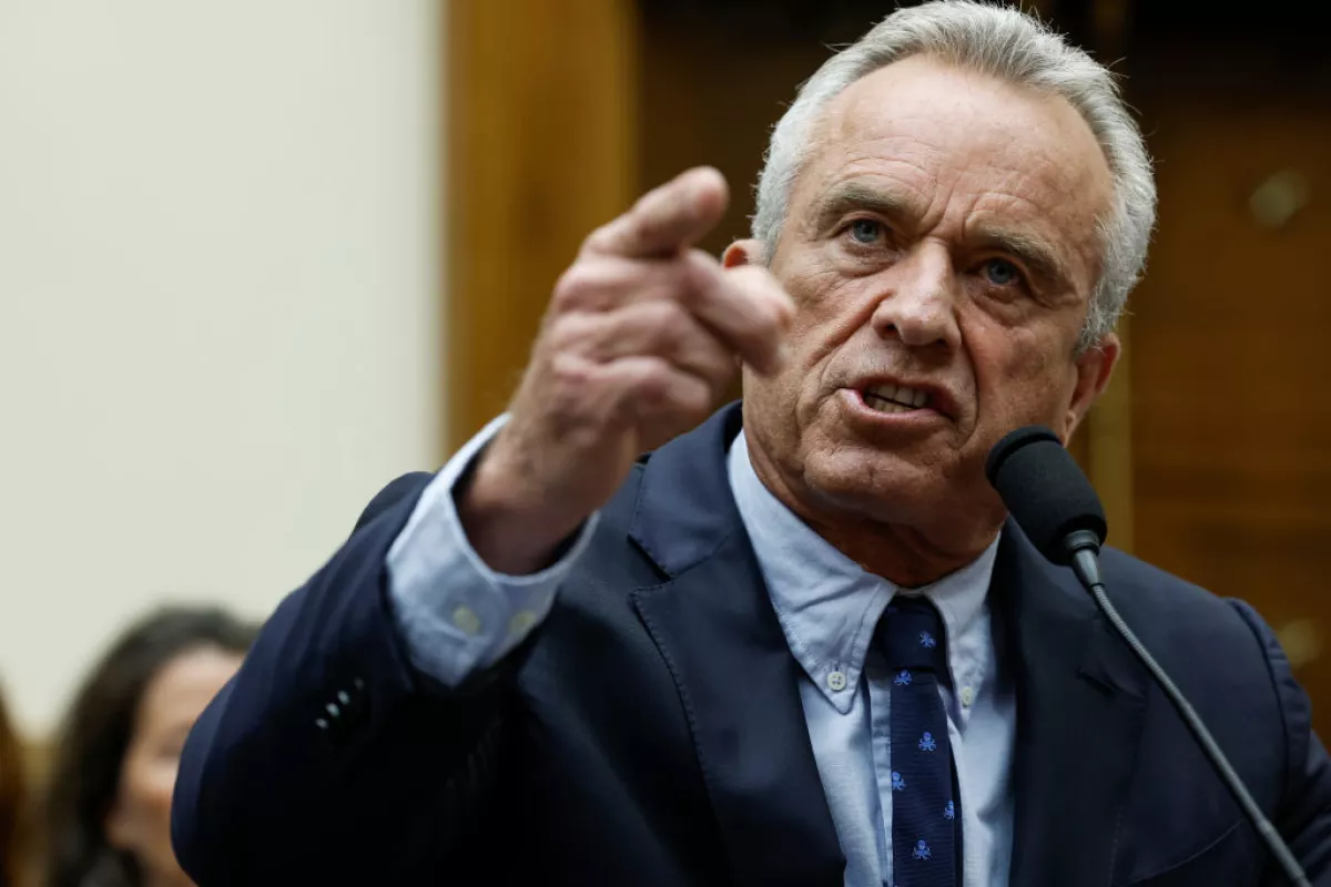 Robert F. Kennedy Jr. spoke during a hearing with the House Judiciary Subcommittee on the Weaponization of the Federal Government on Capitol Hill on July 20, 2023 in Washington, DC.