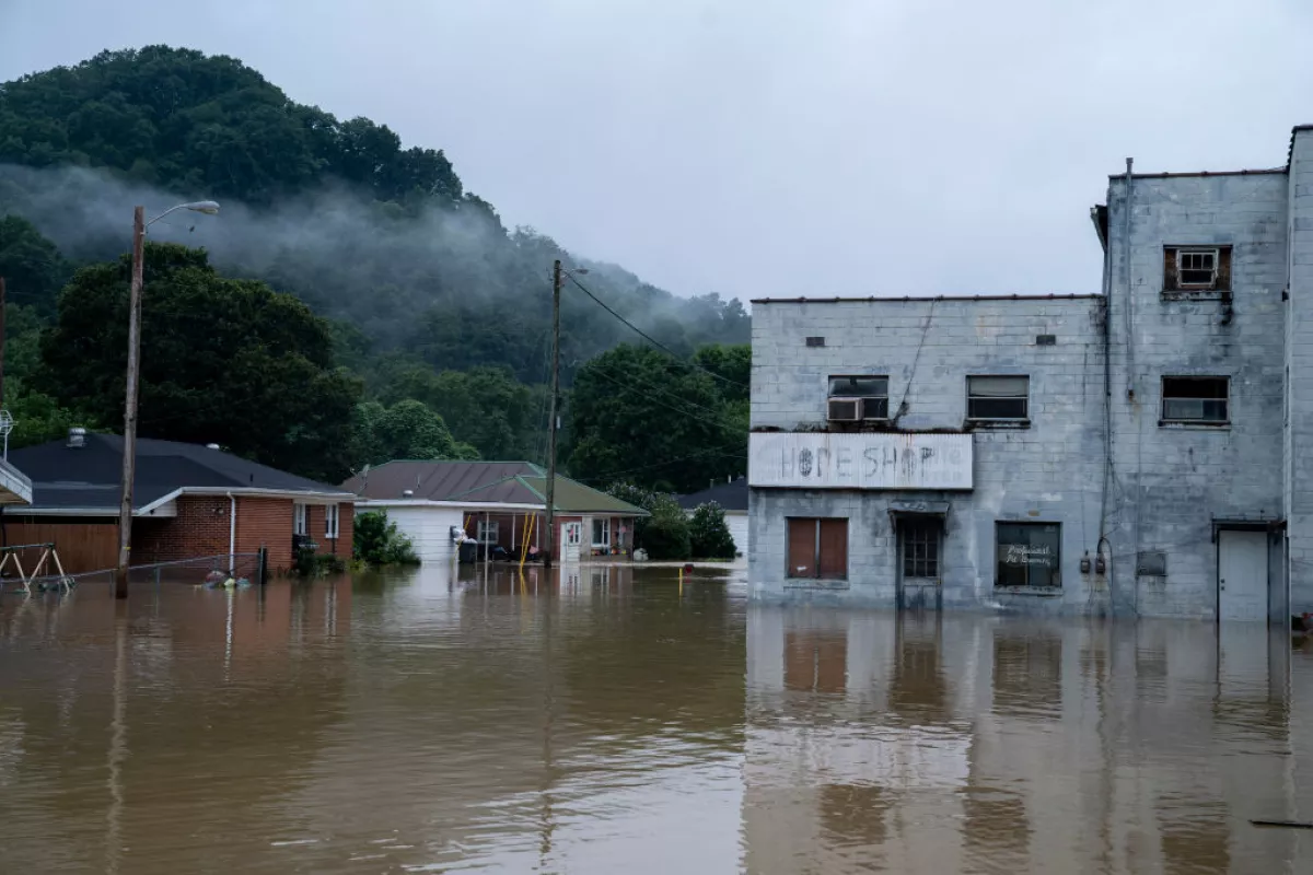 The July 2022 floods in Eastern Kentucky were caused by record-breaking rain. Climate change is making such storms more common. The resulting flooding devastated Tony Calhoun's hometown of Jackson, Kentucky. The downtown area was largely underwater.